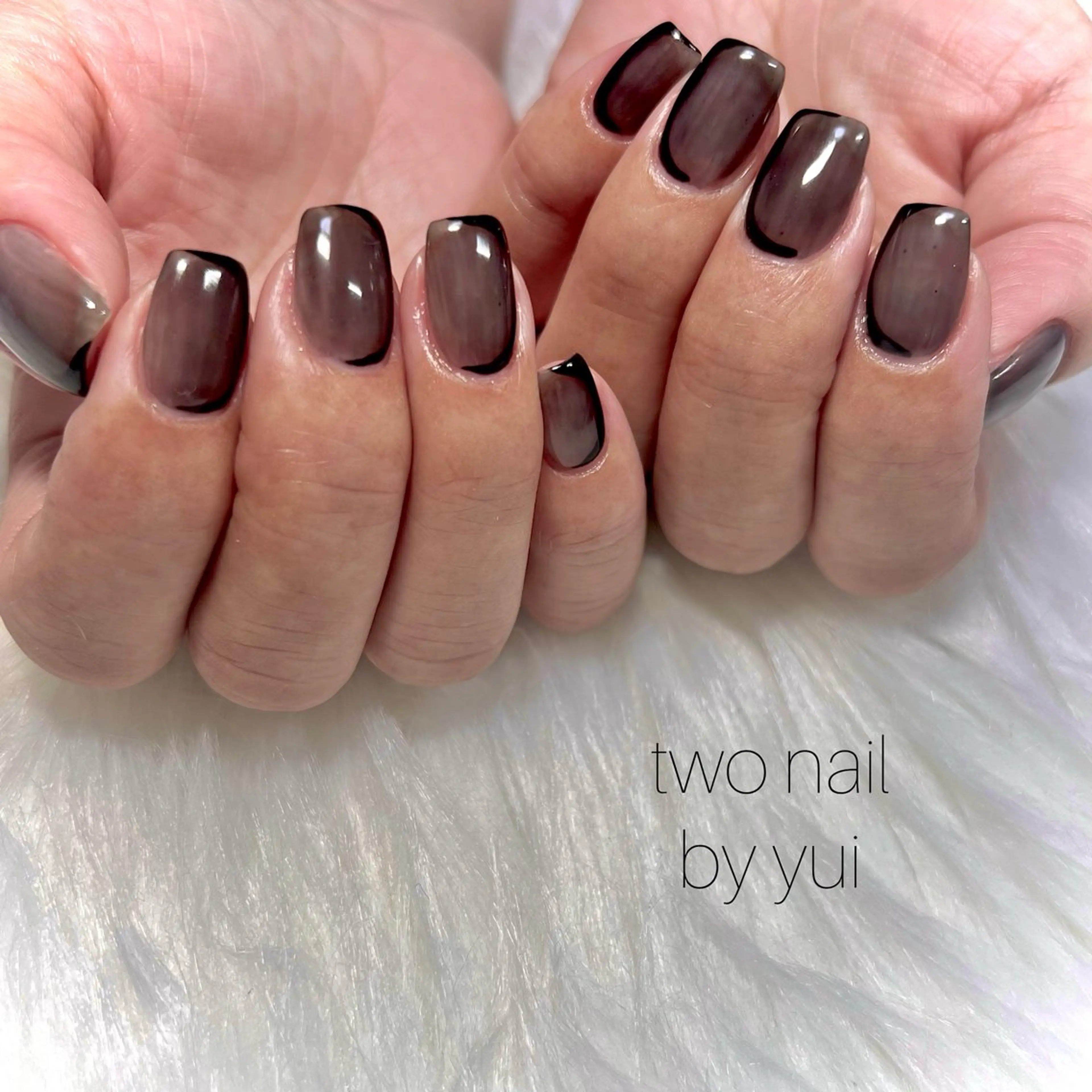 ネイル アートネイル ネイルチップ ホワイト ハンドネイル two nailのネイルデザイン