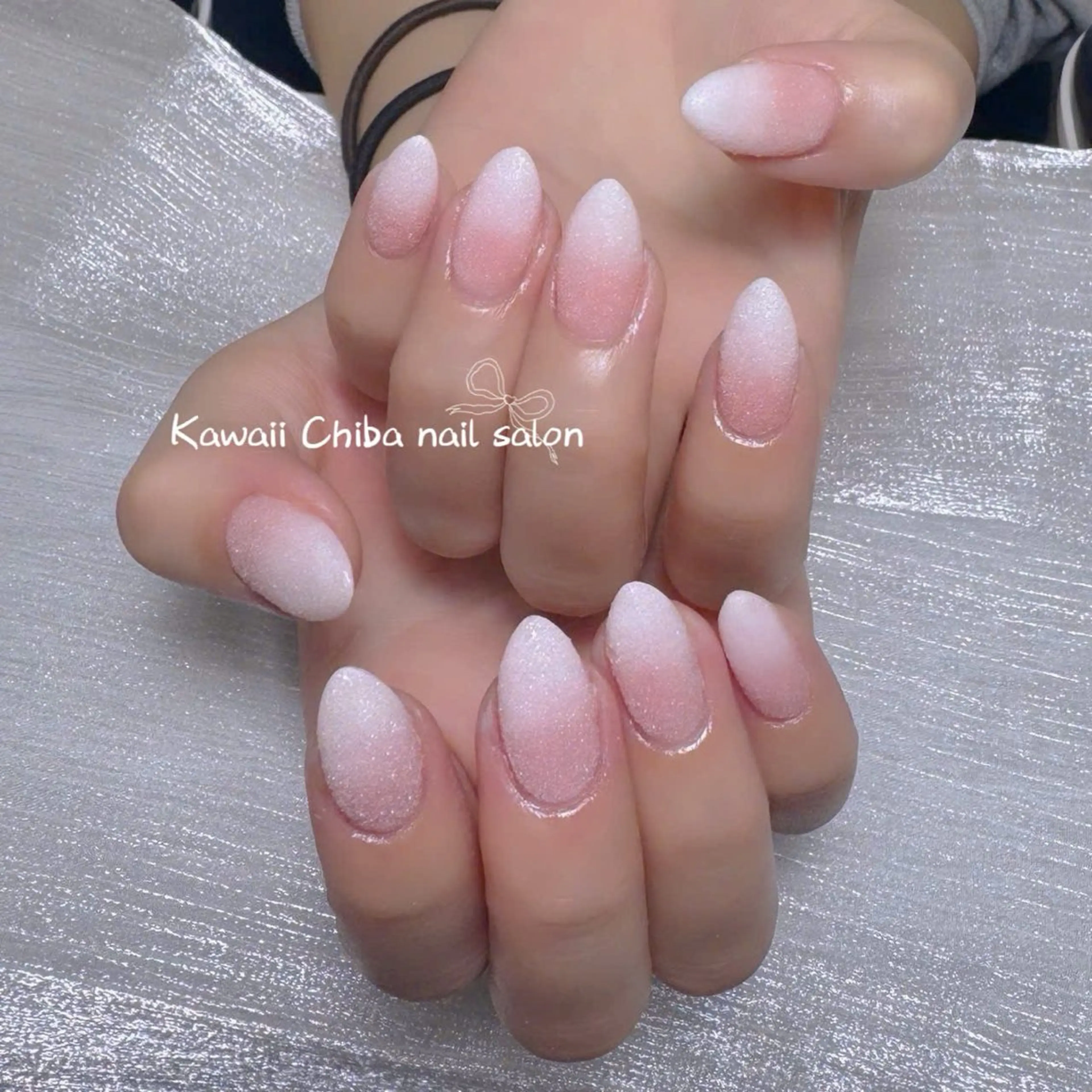 ネイル チークネイル ドット グラデーション ハート キラキラネイル Kawaii _Nailのネイルデザイン