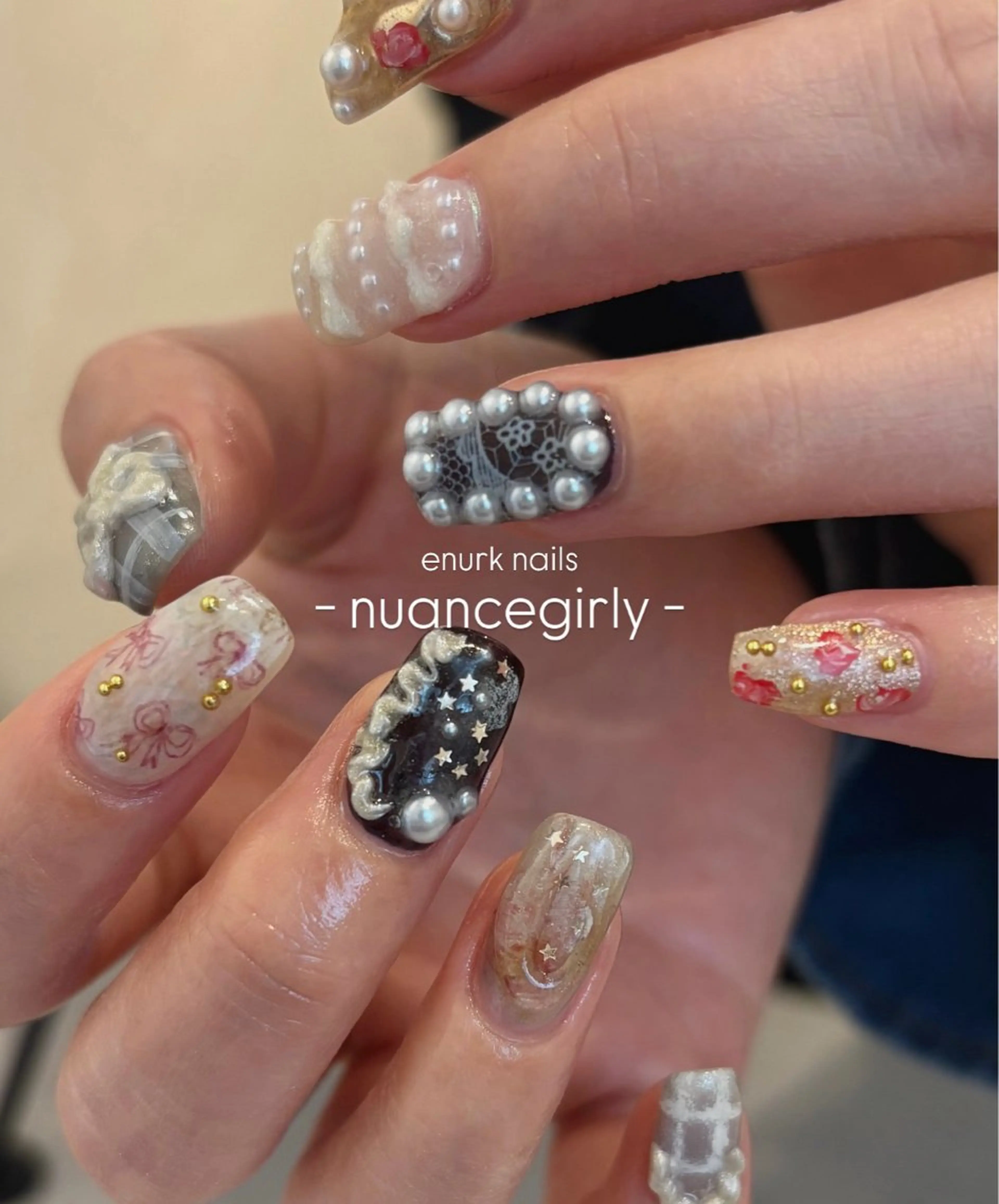 【やり放題💫】パーツ付け放題アートコース🪽(オフ込み)の写真