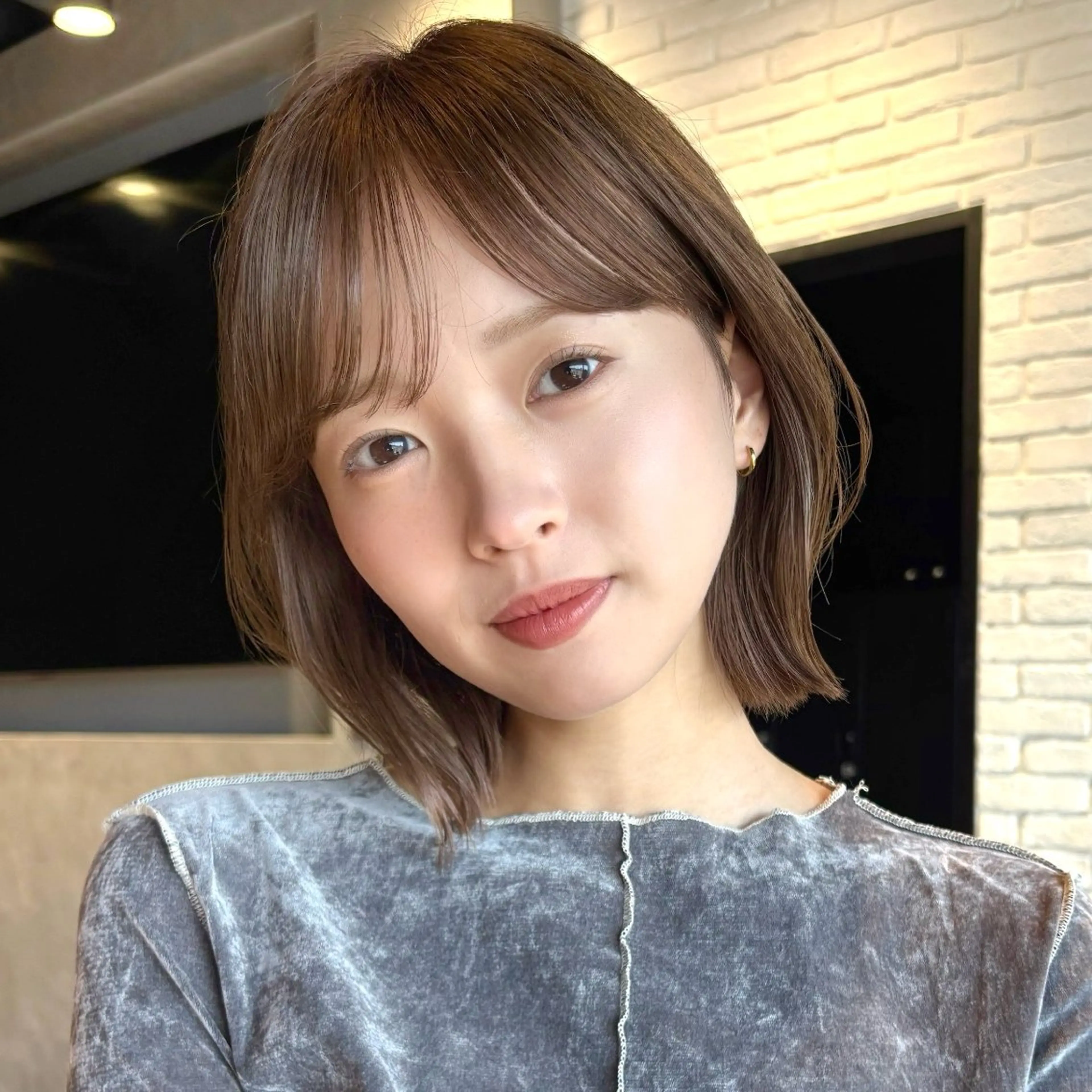 ショート カラー ベージュカラー ブリーチ ブリーチなしカラー ボブ くびれヘア カット ヘアカラー トリートメント 顔まわり🥨レイヤー /透明感/水口舞奈のヘアスタイル