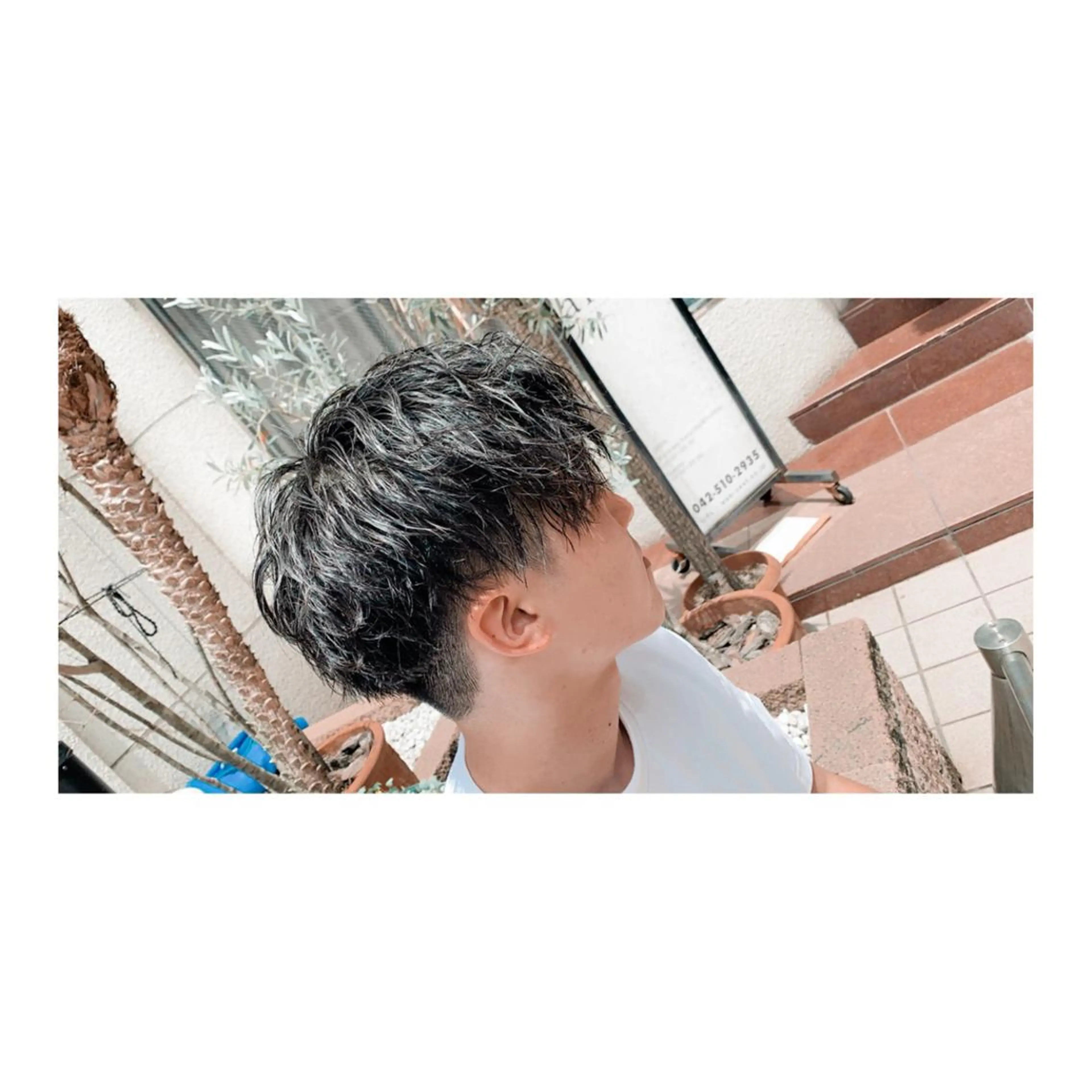 ショート パーマ ヘアアレンジ メンズ ange☞ soutaのヘアスタイル