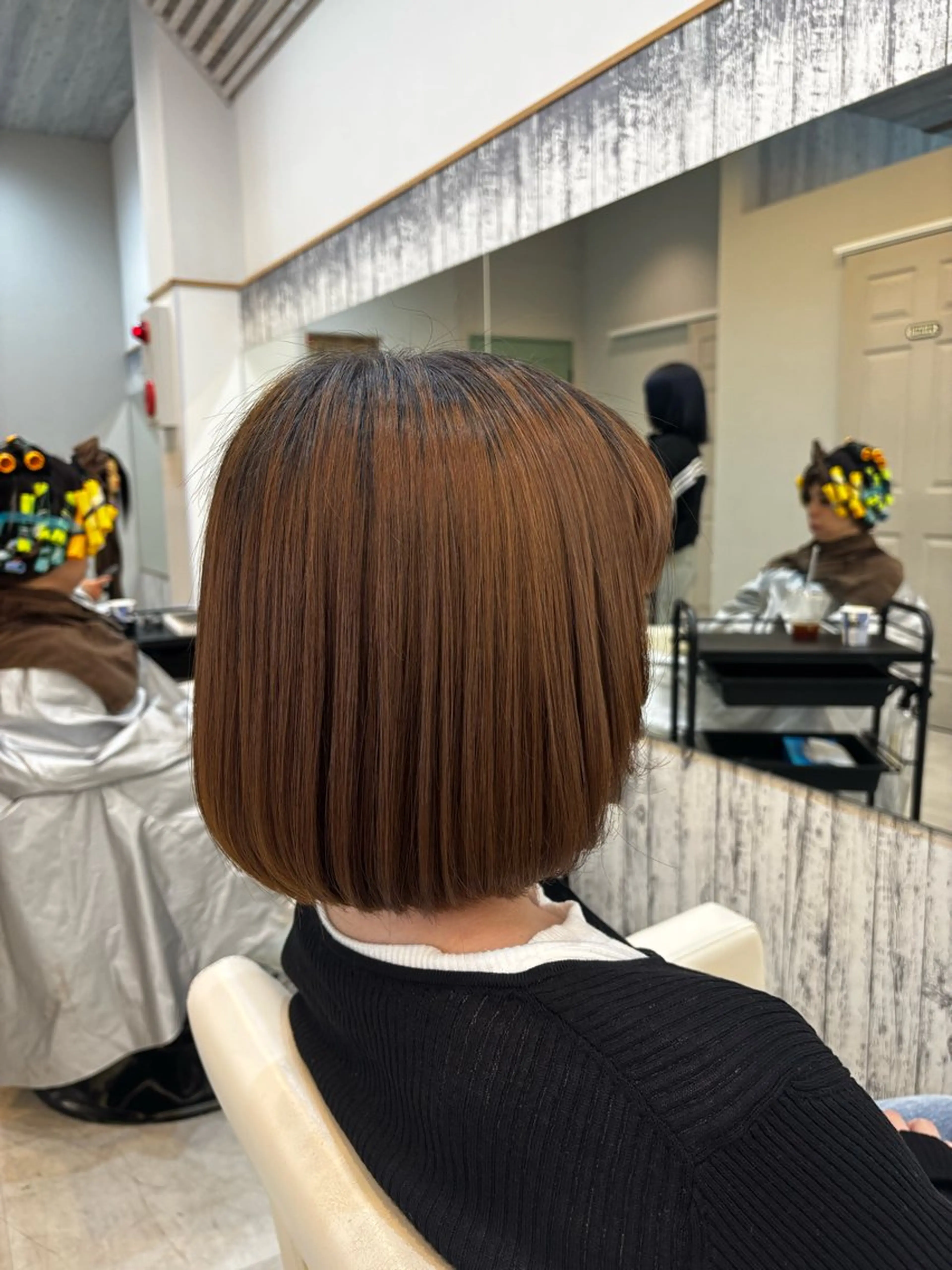 ショート 縮毛矯正 あすか/ 松本/モデル募集中のヘアスタイル