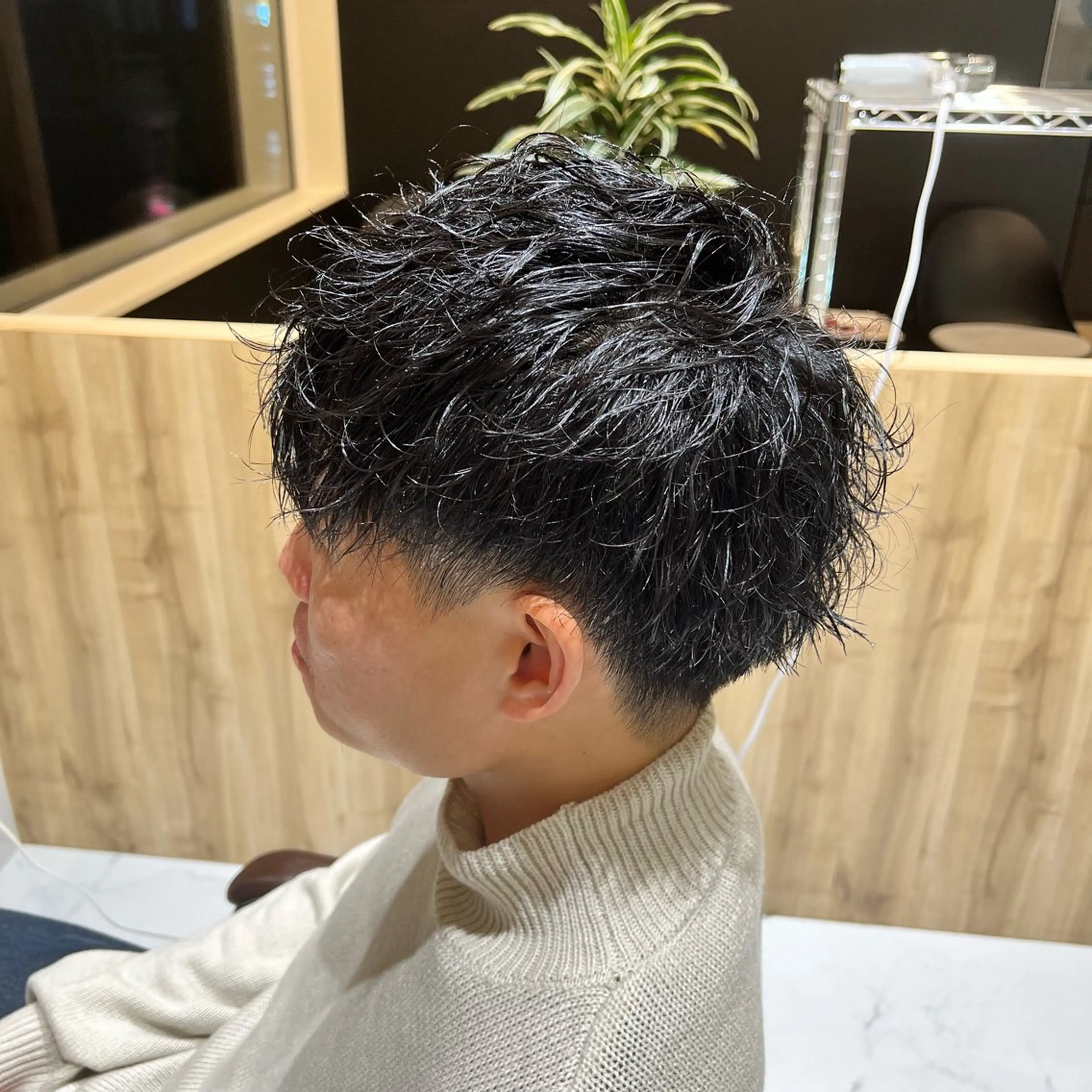 ショート パーマ メンズ カット パーマ ルクール喜多町店 コムロのヘアスタイル