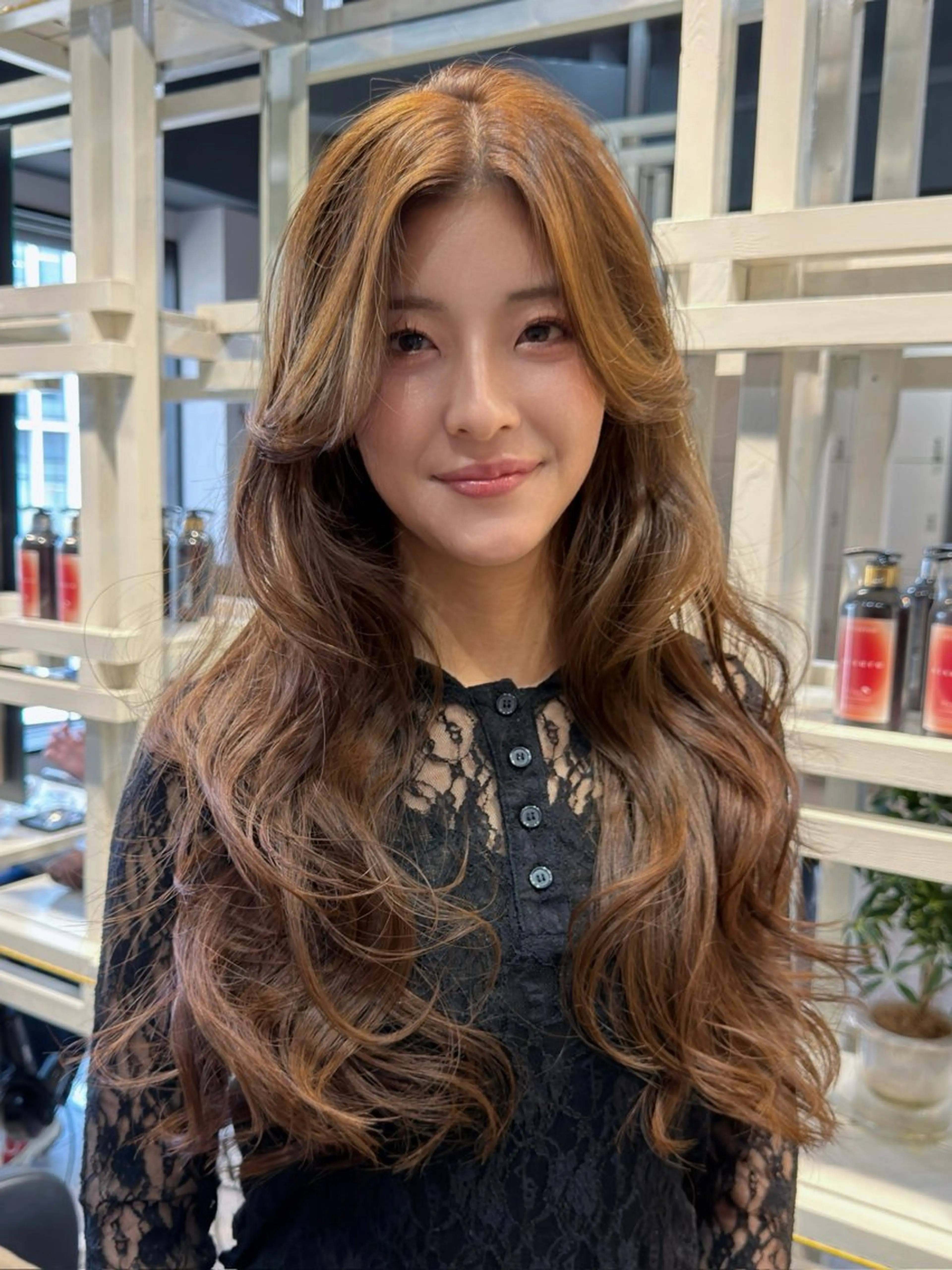 ロング カット ヘアカラー 恵比寿韓国レイヤー× 艶透明感カラー大場のヘアスタイル