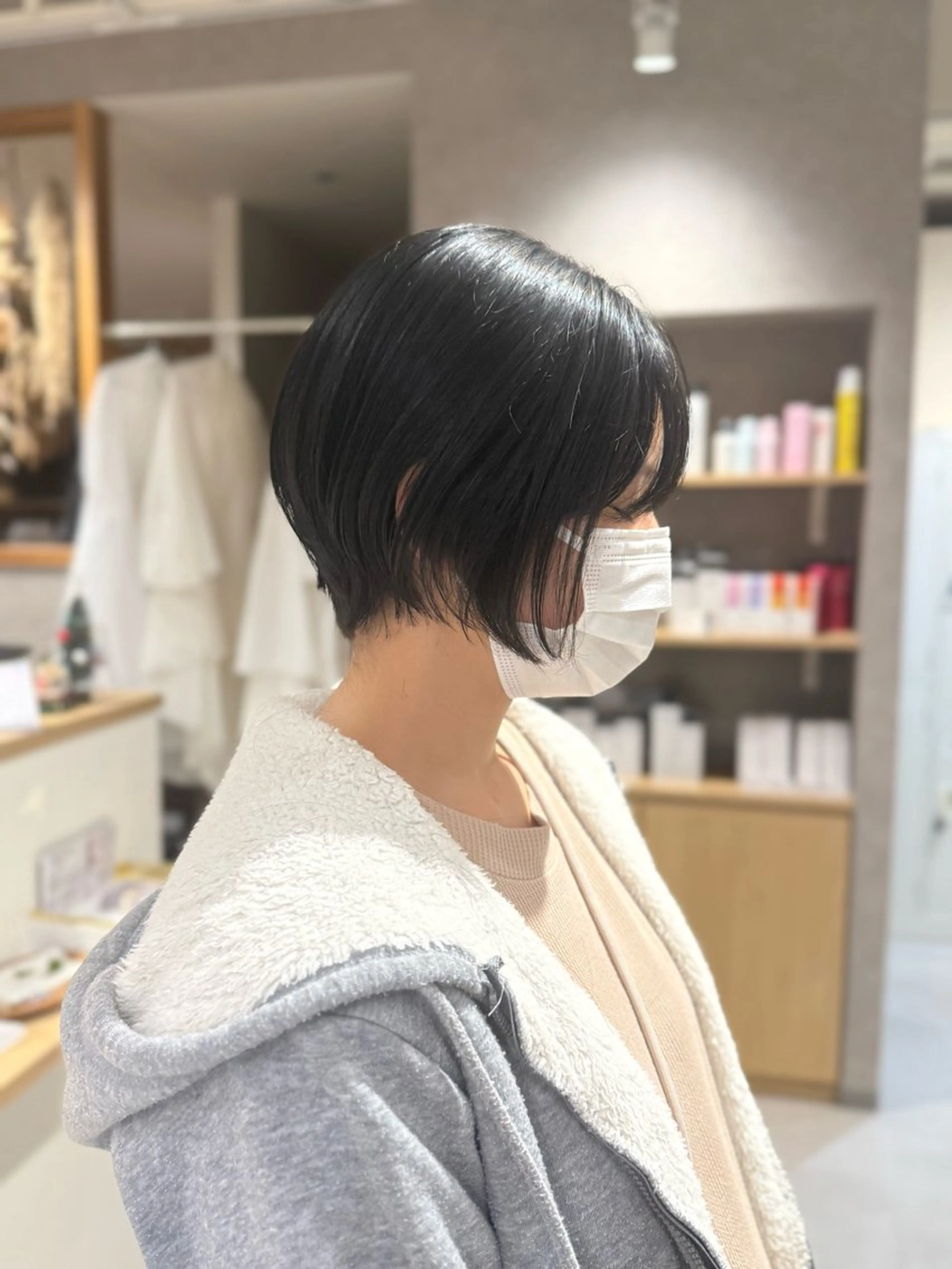 ショート ショートヘア anju.カット 透明感カラー/パーマのヘアスタイル