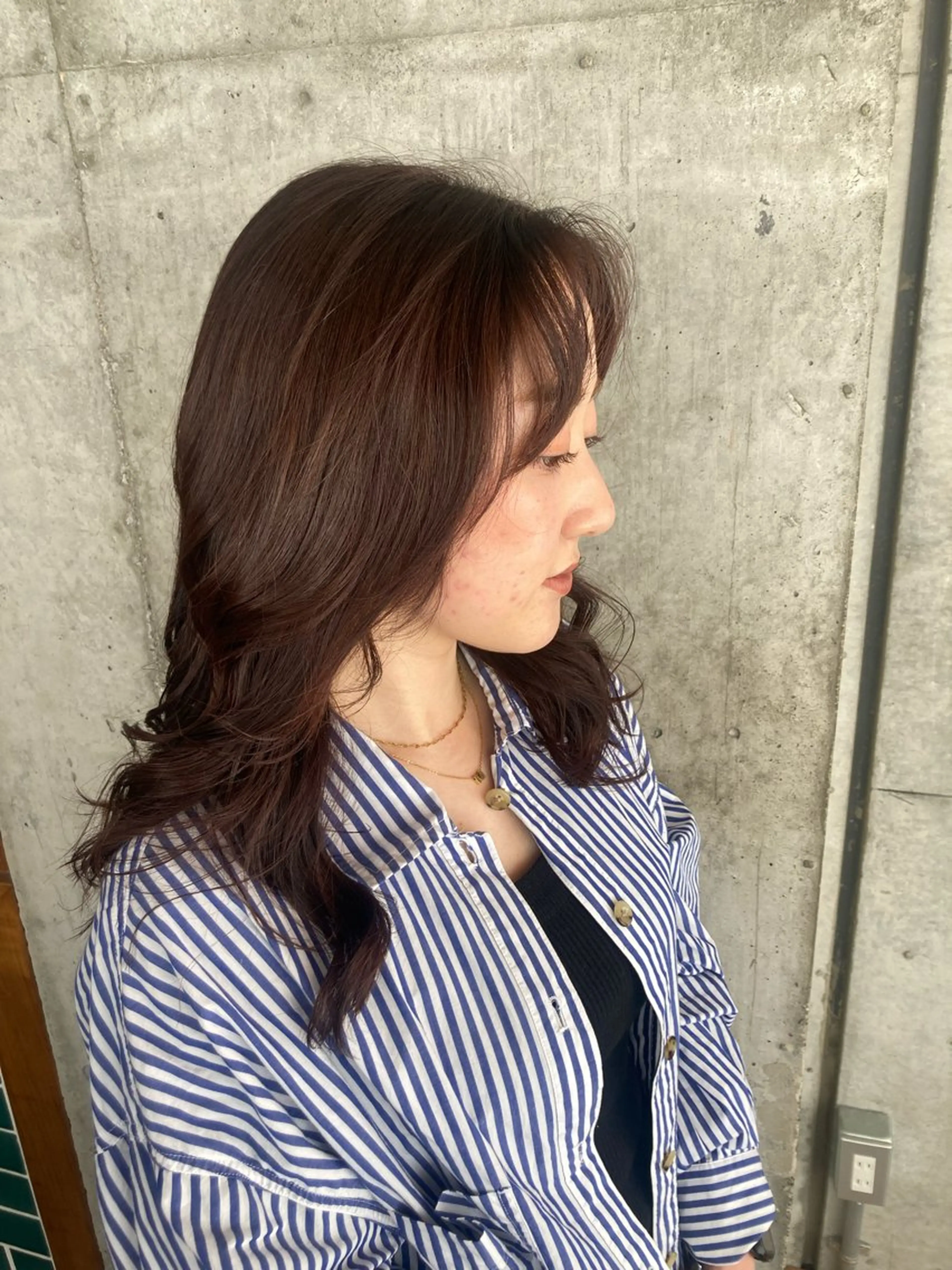 セミロング カラー カット ヘアカラー 横浜美容室／暖色系 michika🌹のヘアスタイル