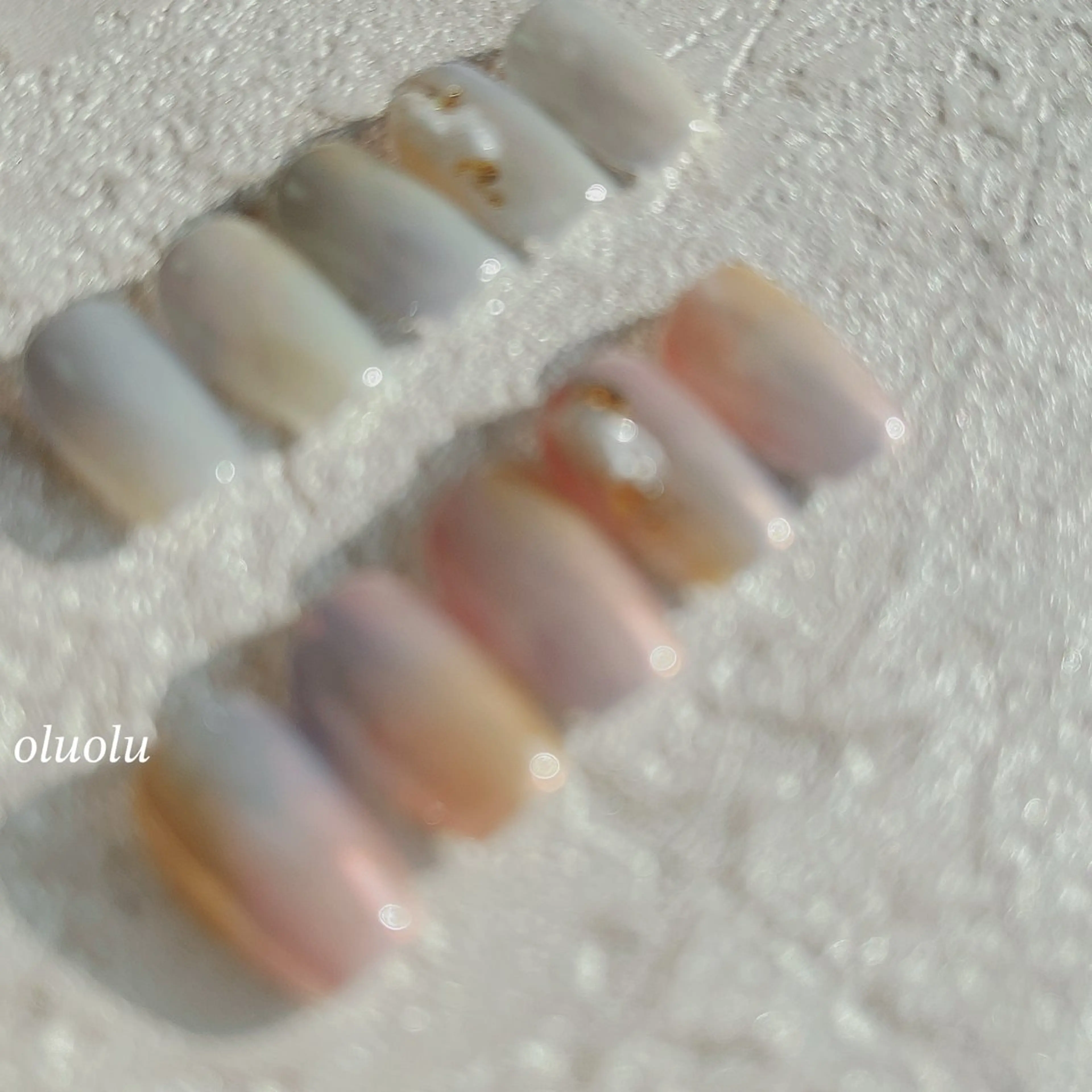 ネイル オーロラネイル ニュアンスネイル ハンドネイル 大村 紬華のネイルデザイン