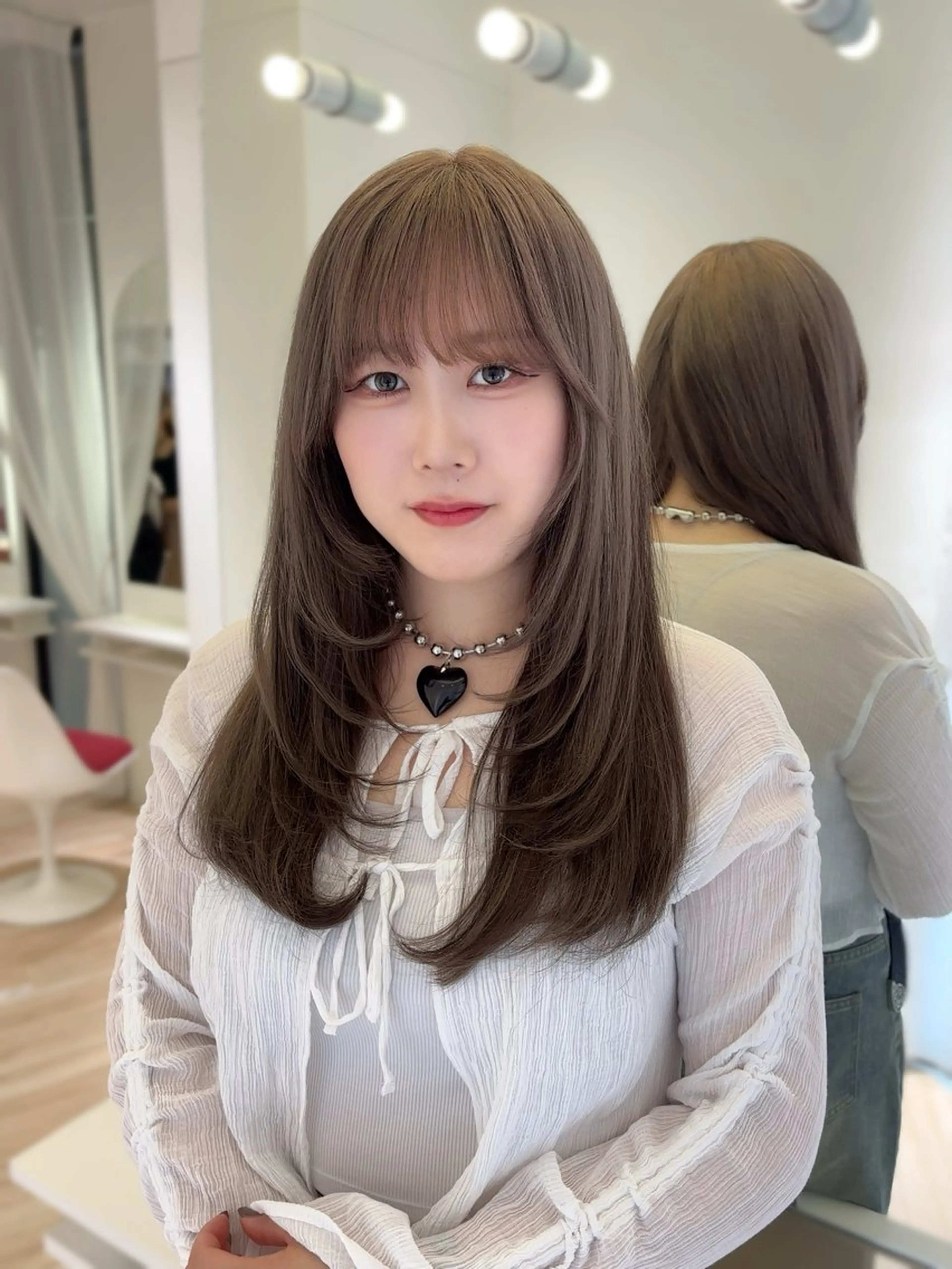 ロング カラー カット ParveMix 岡本えりかのヘアスタイル