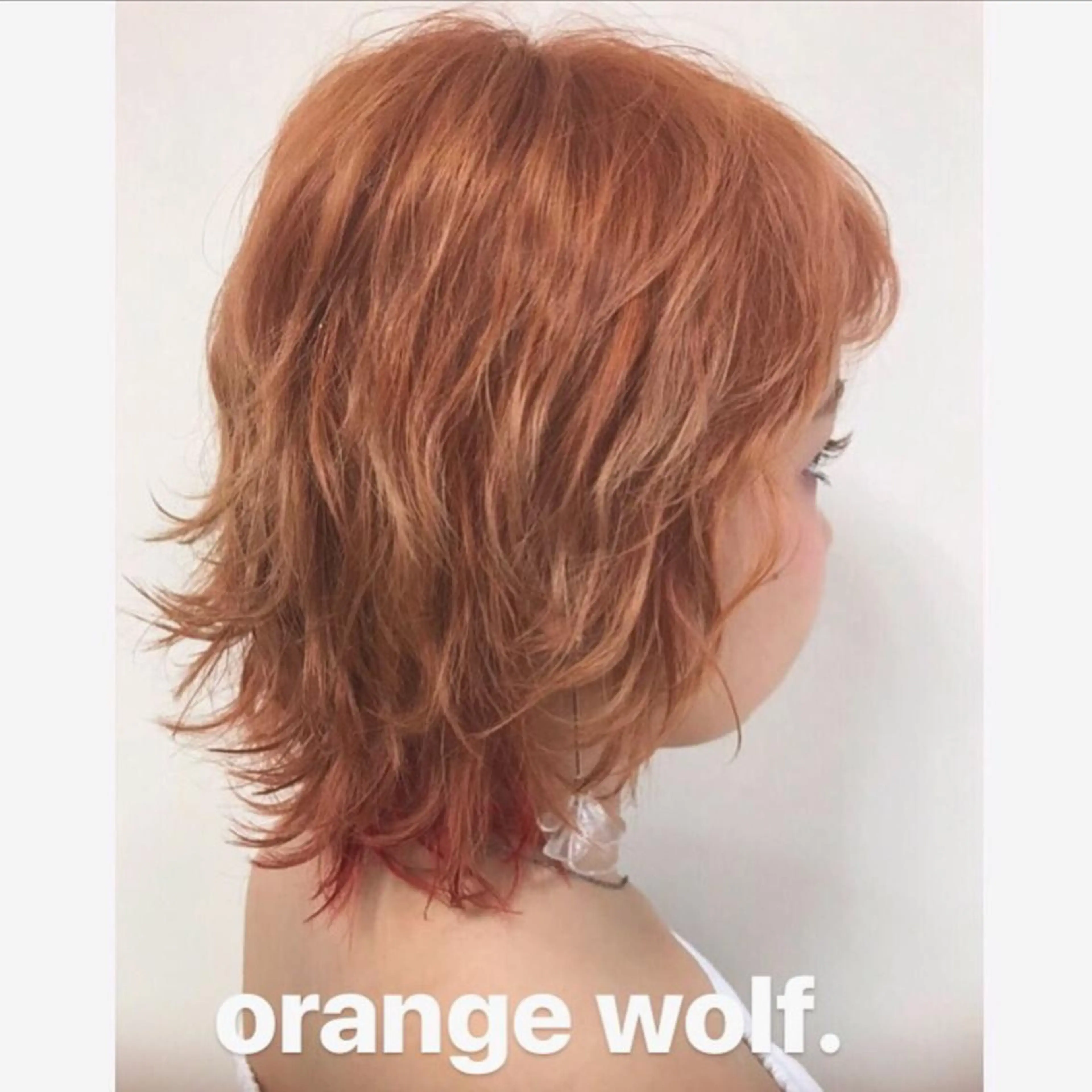 ミディアム カラー ヘアアレンジ オレンジ レッドカラー enurk店 🍋 M I K U  *のその他イメージ