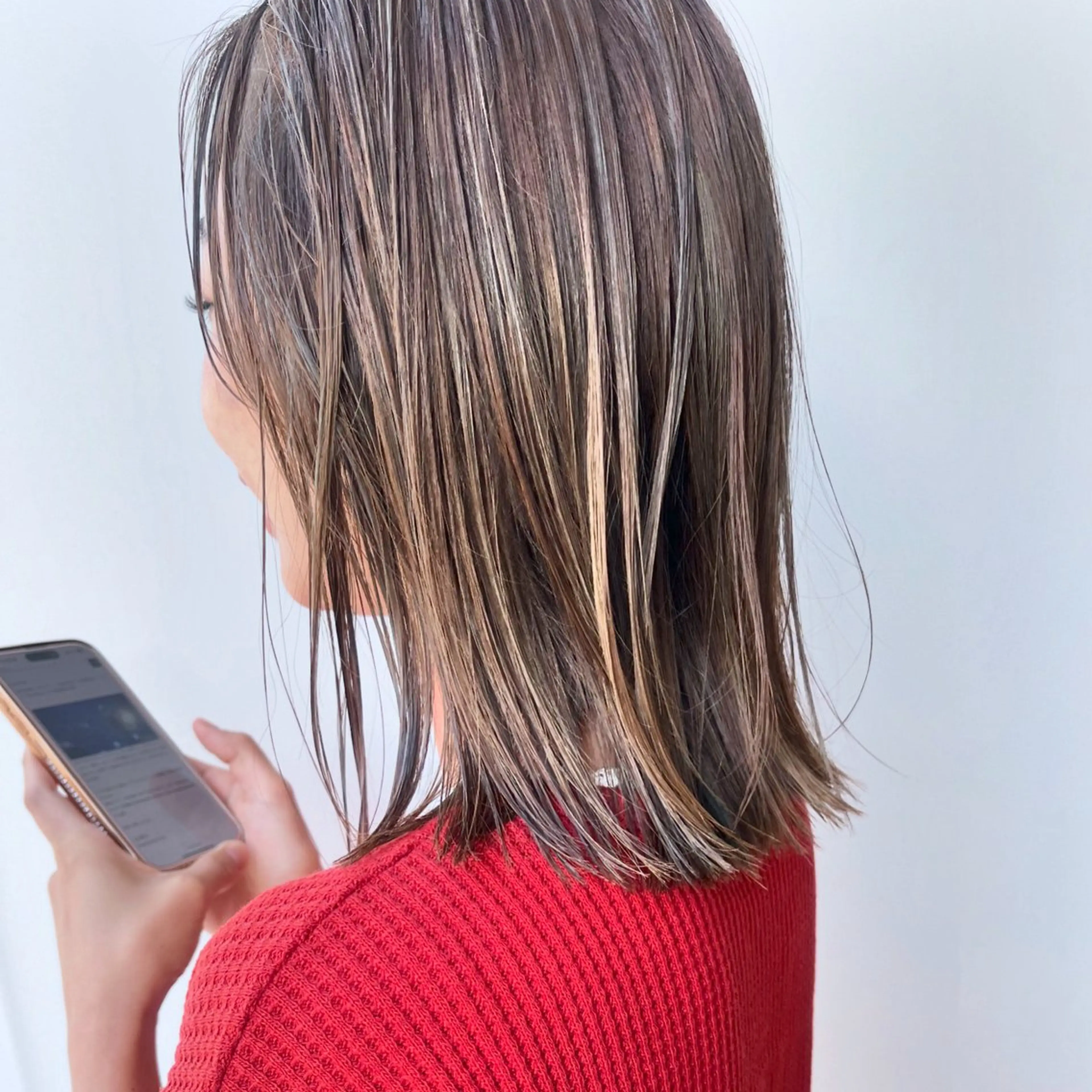 ミディアム ハイライト ヘアカラー GO TODAY SHAiRE SALON所属・フリーランス　美容師 cayocoのヘアスタイル