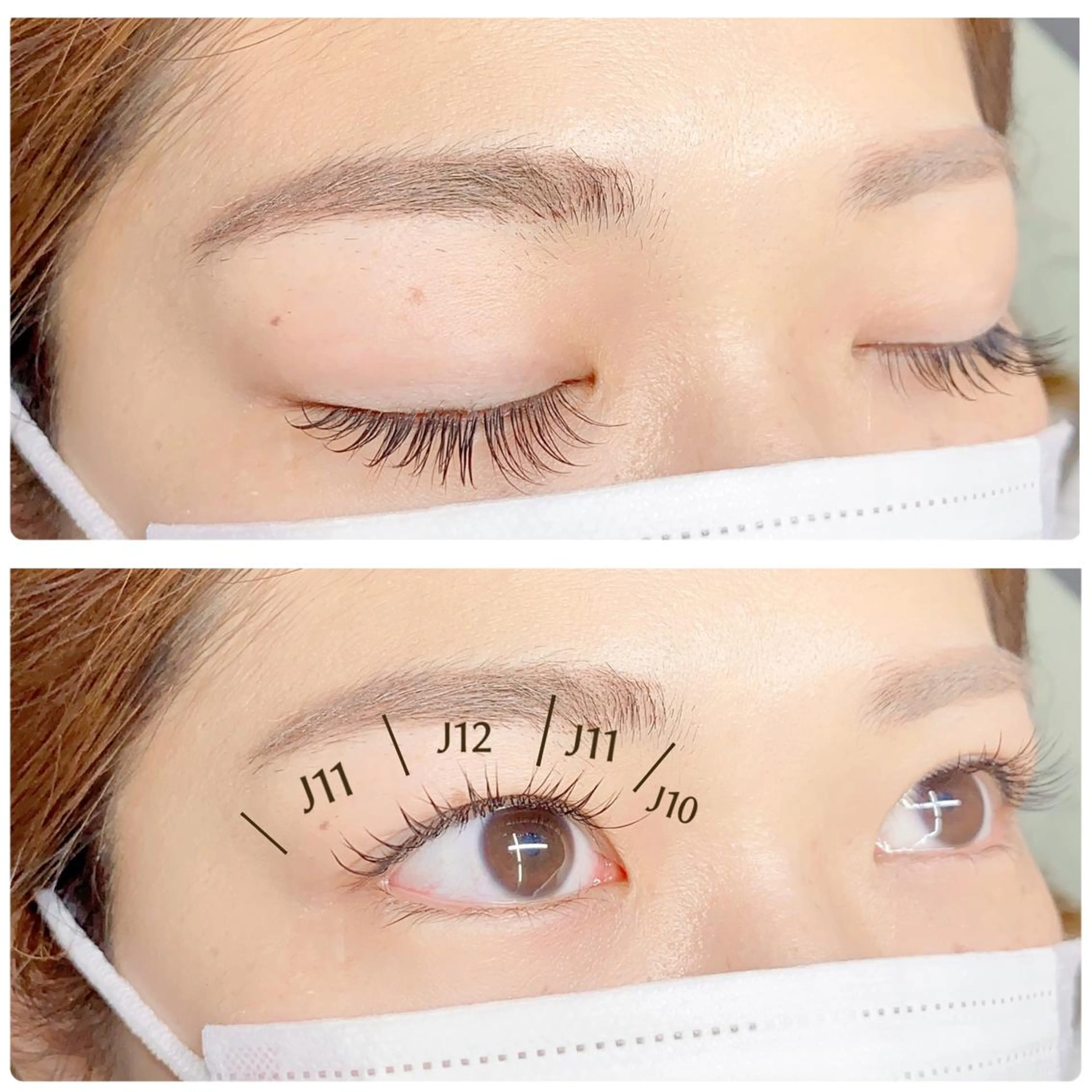 マツエク・マツパ フラットラッシュ ナチュラル 松本 かなこのマツエク・マツパデザイン