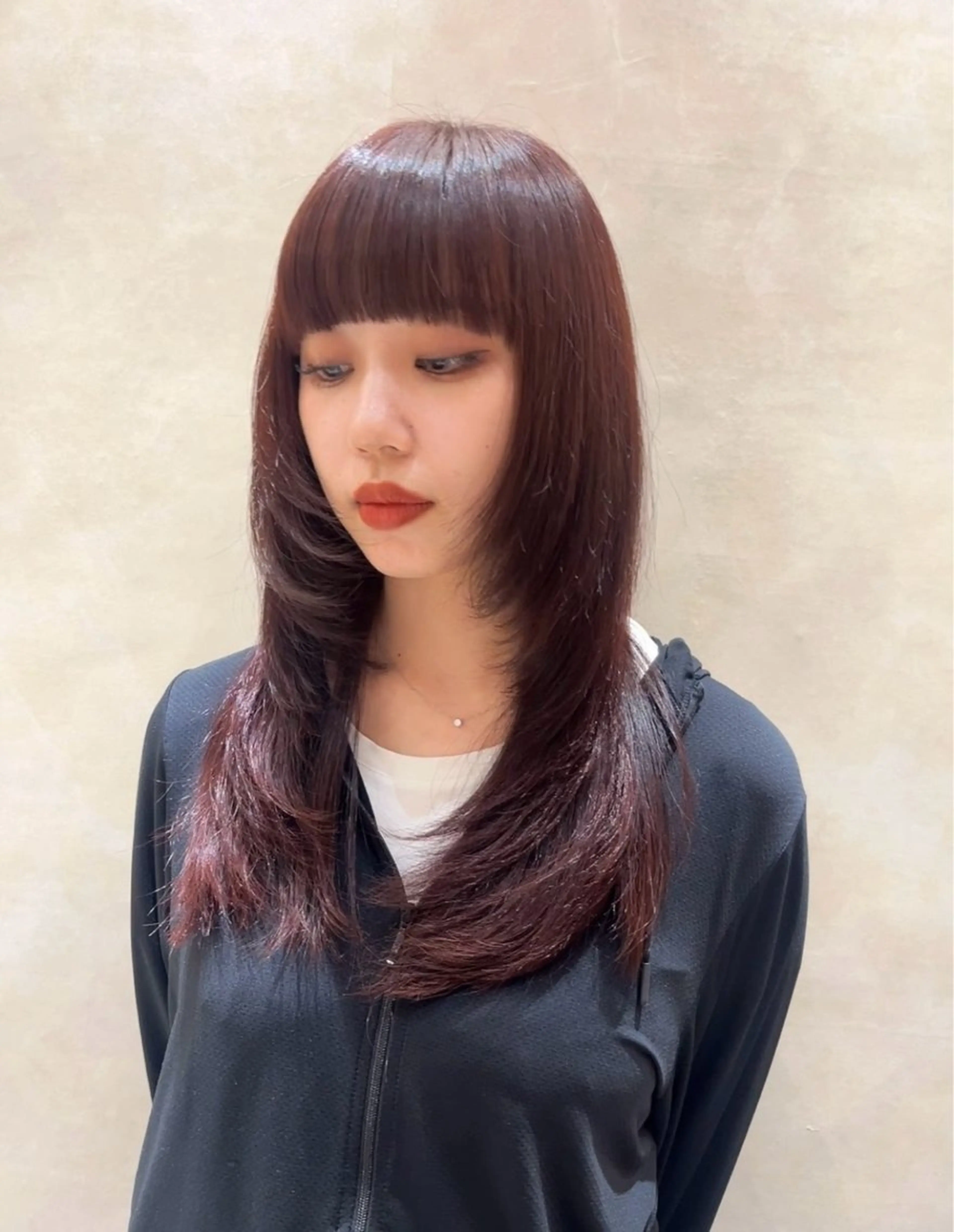 セミロング 似合わせカット カット ヘアカラー nao🎀zina 透明感/艶髪のヘアスタイル