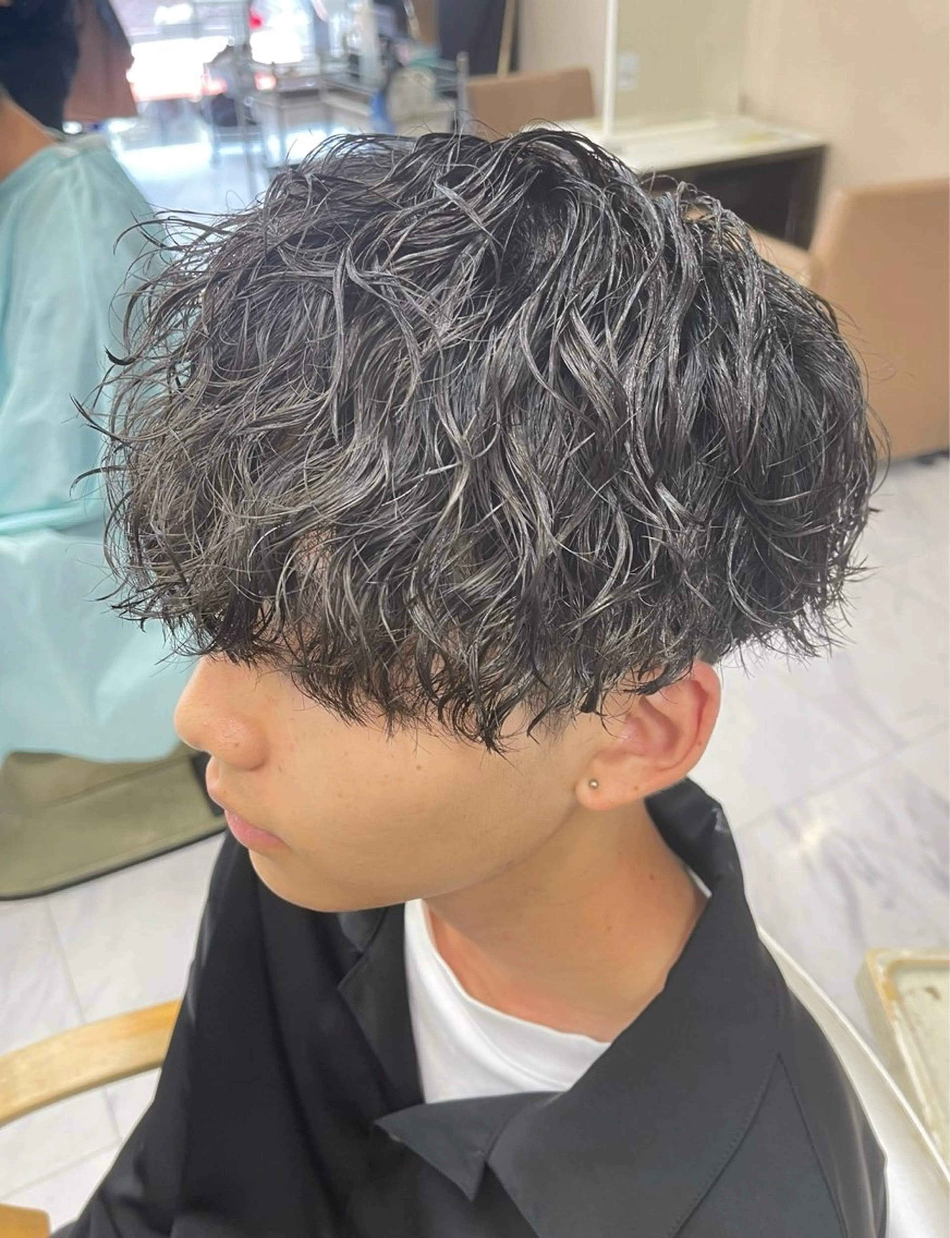 ショート パーマ メンズ マッシュ メンズパーマ デート スパイラルパーマ 🍒KUMAGAI 🍒のヘアスタイル