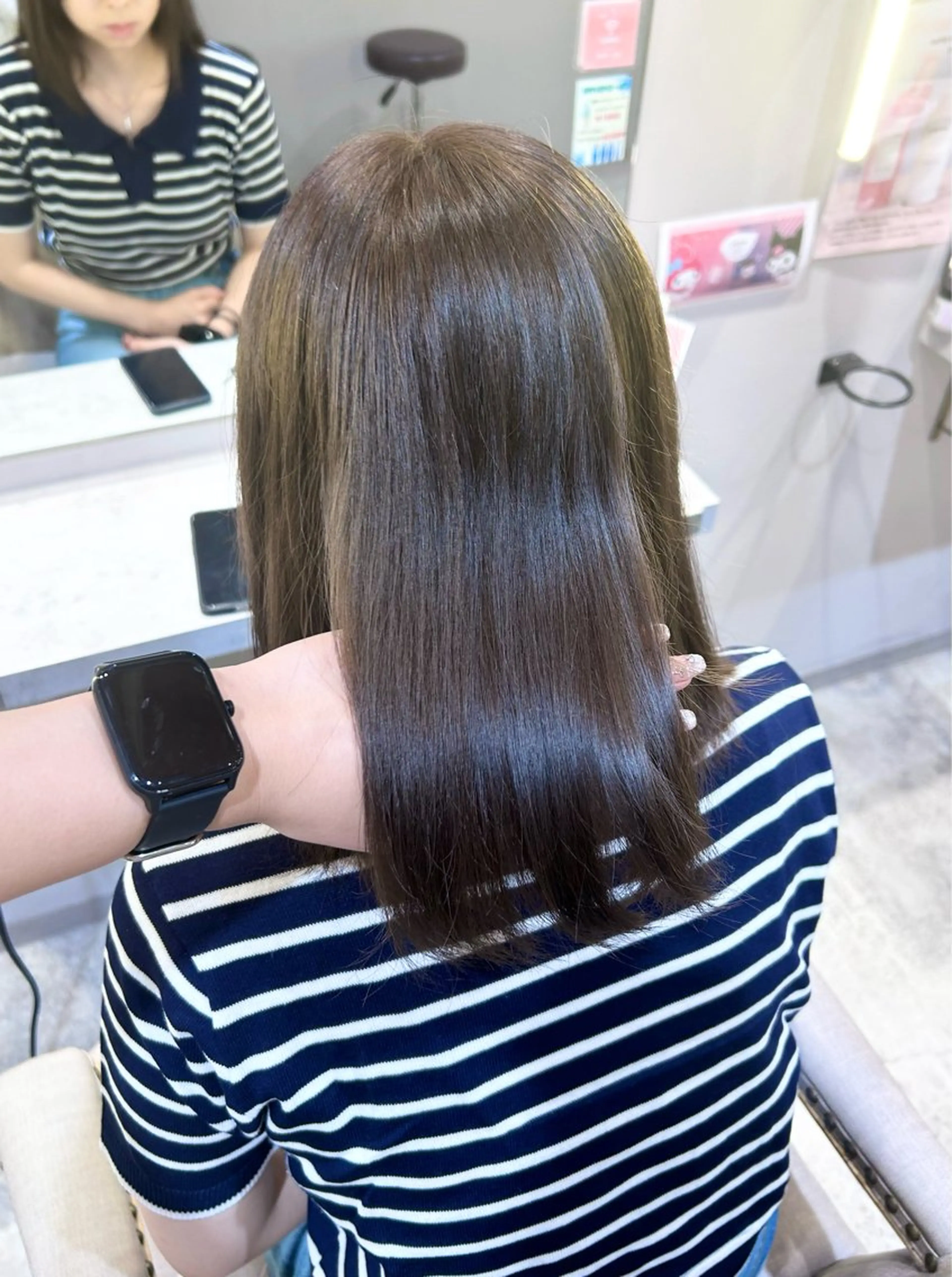 ミディアム カラー ベージュカラー ダブルカラー ミルクティーベージュ 🐰🎀艶髪特化 yuzuka🎀🐰のヘアスタイル