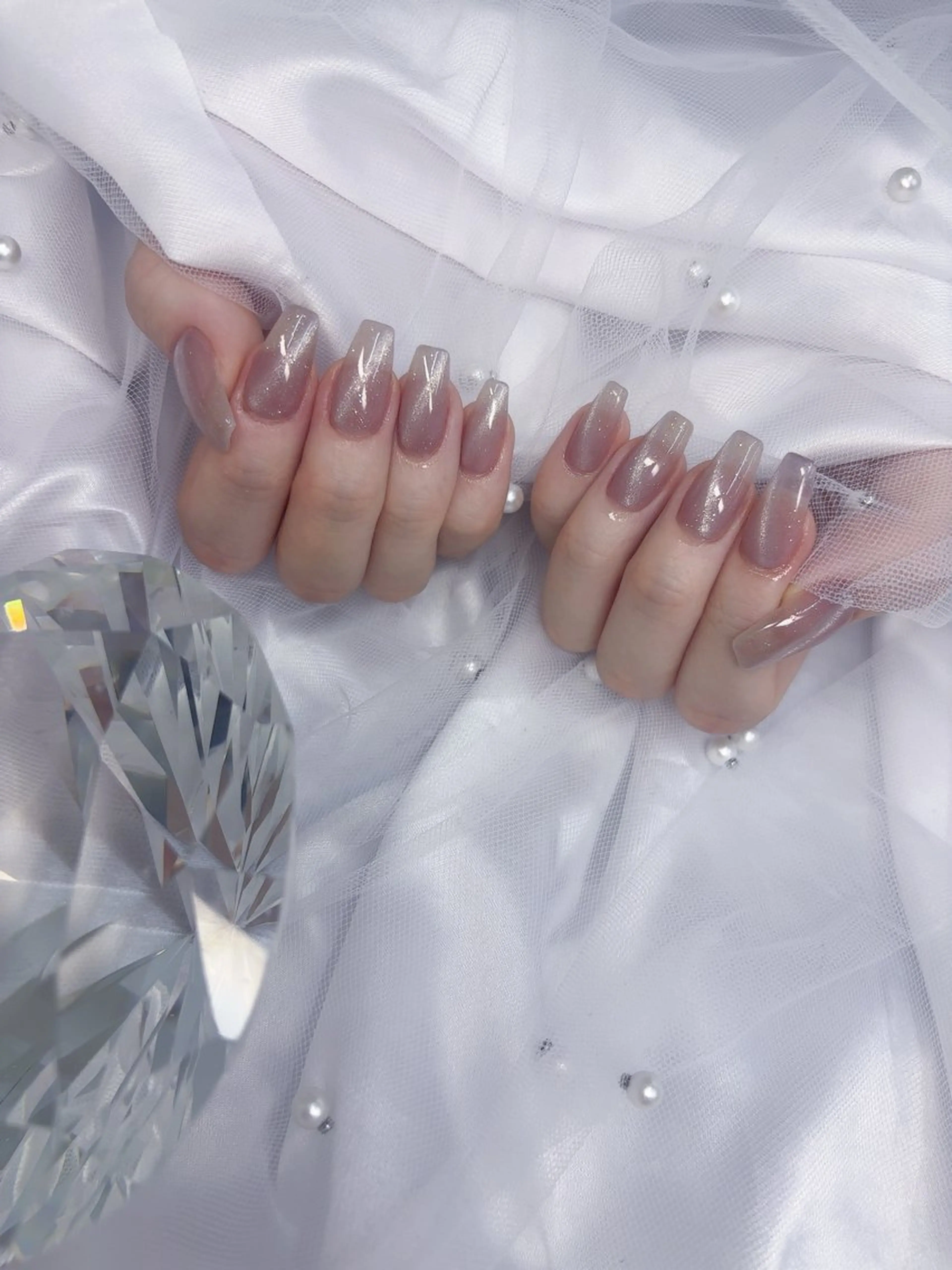 ネイル キラキラネイル 韓国ネイル ワンカラーネイル 春ネイル ワンホンネイル ハンドネイル Lance nailのネイルデザイン