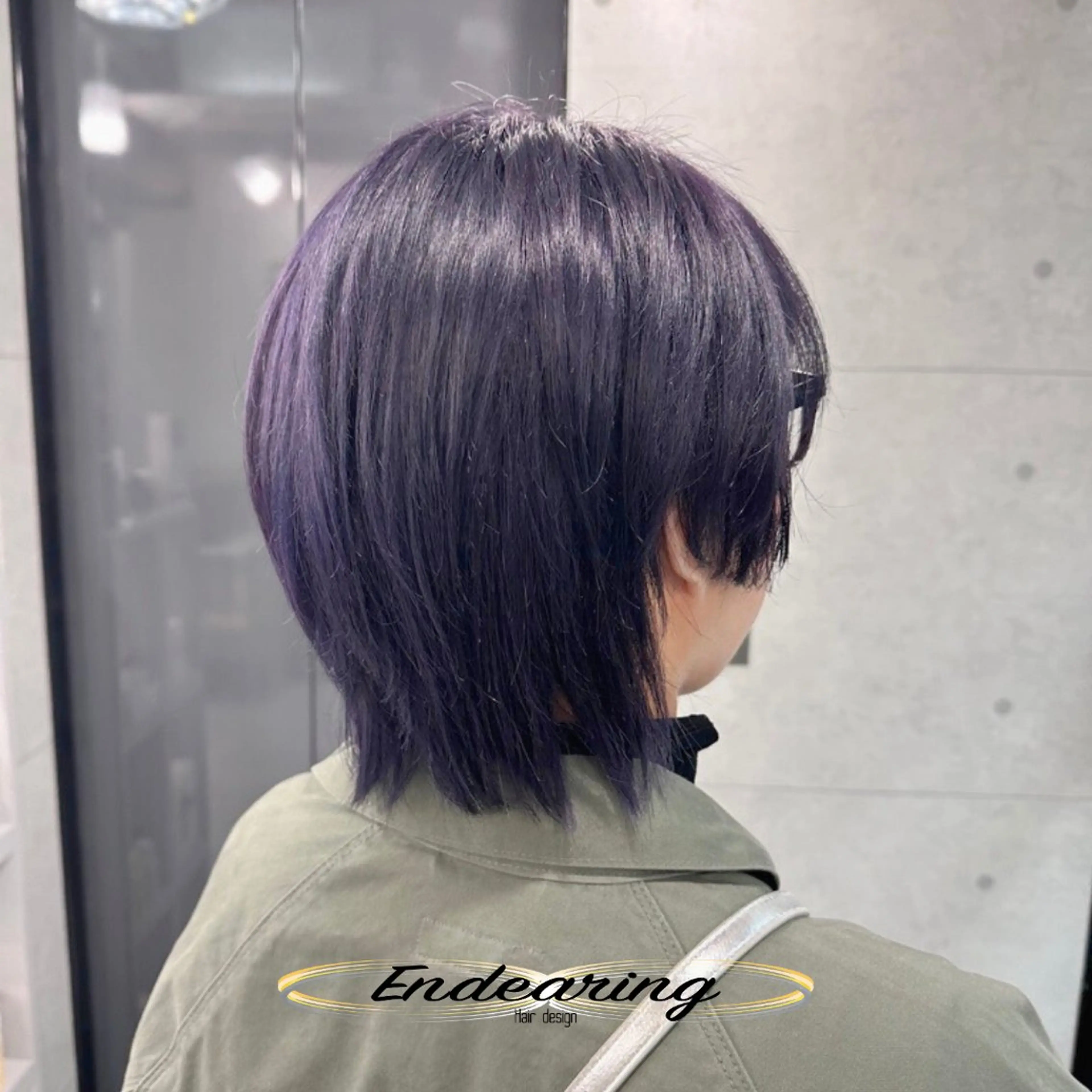 カラー ブリーチ ブルーカラー 透明感カラー バイオレットカラー カット ヘアカラー Endearing 銀座/レイヤーカットのヘアスタイル