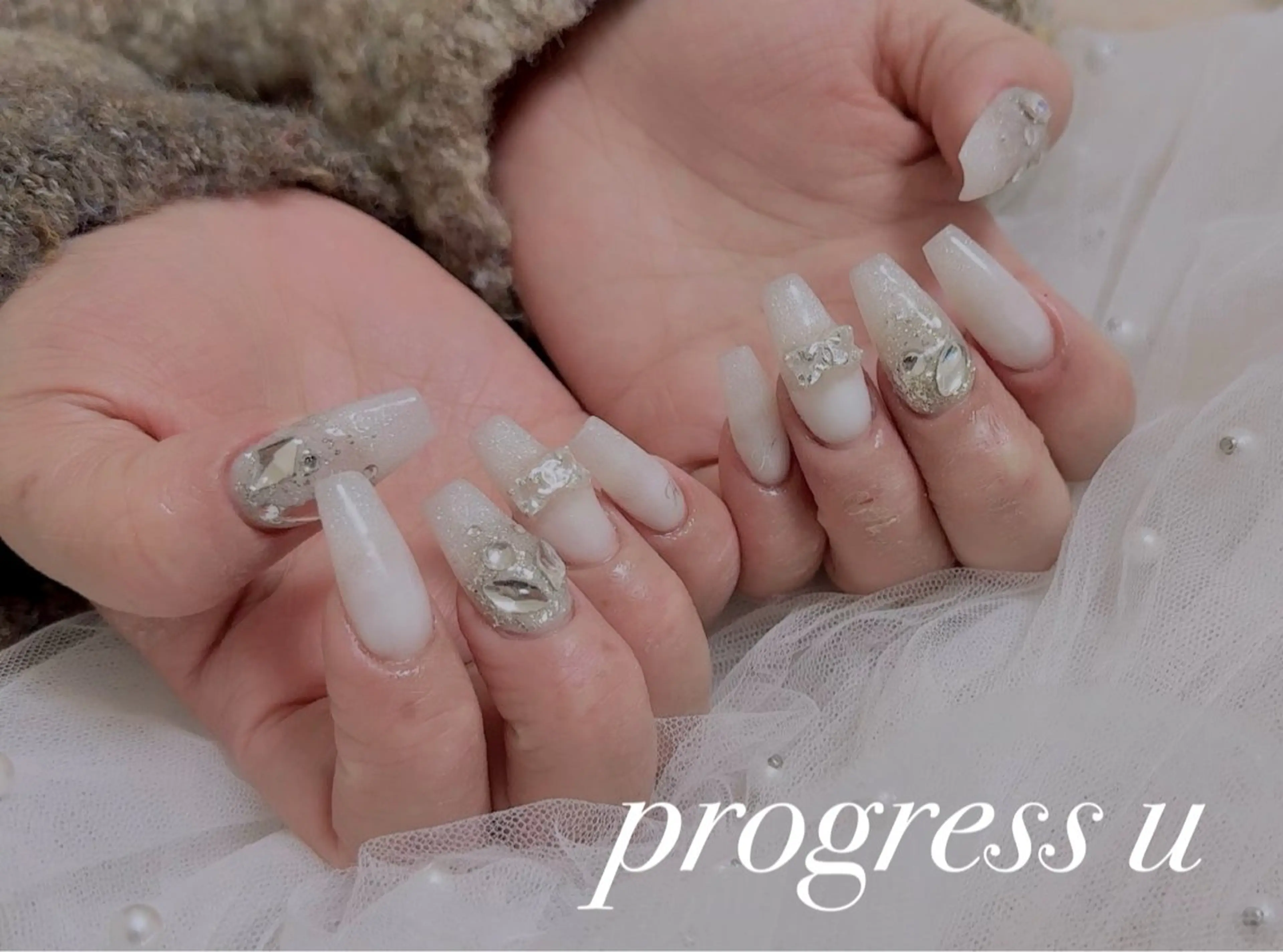 ネイル アートネイル スカルプネイル progress u ayakaのネイルデザイン