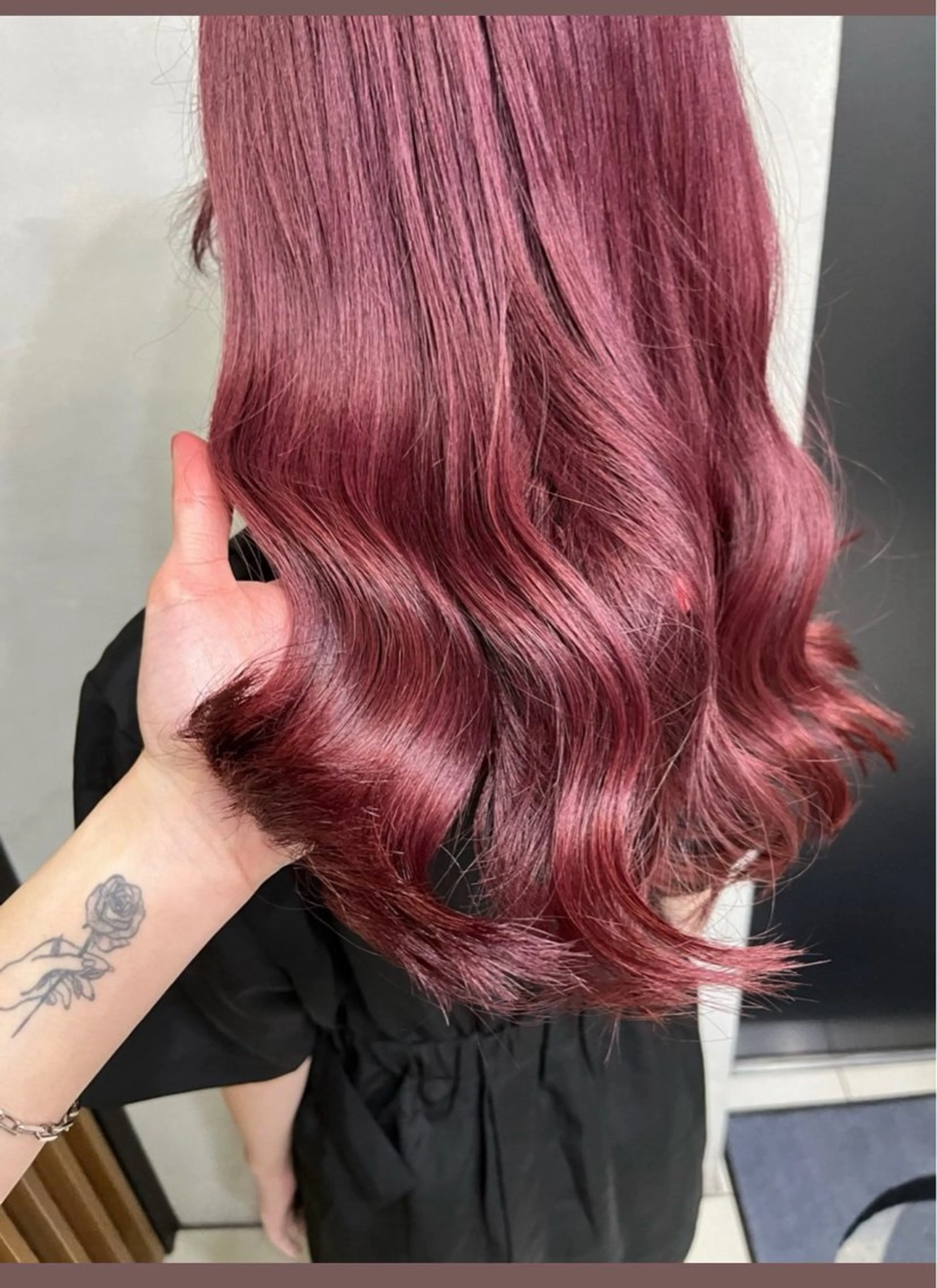 セミロング ヘアカラー 濱川響太レディース カットモデルのヘアスタイル