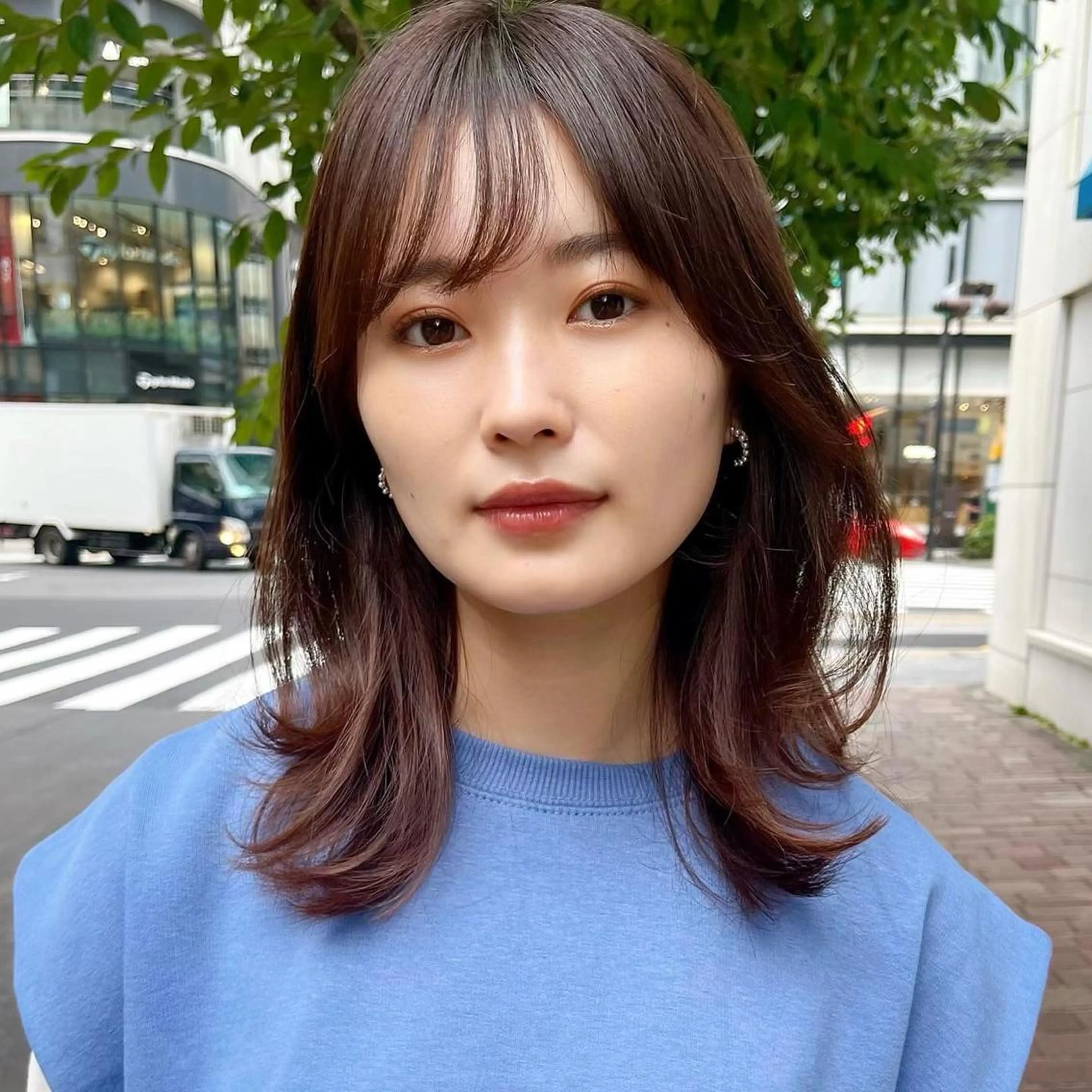 セミロング カラー 🌱小顔ヘア/ボブ ミディアム/双葉🌱のヘアスタイル