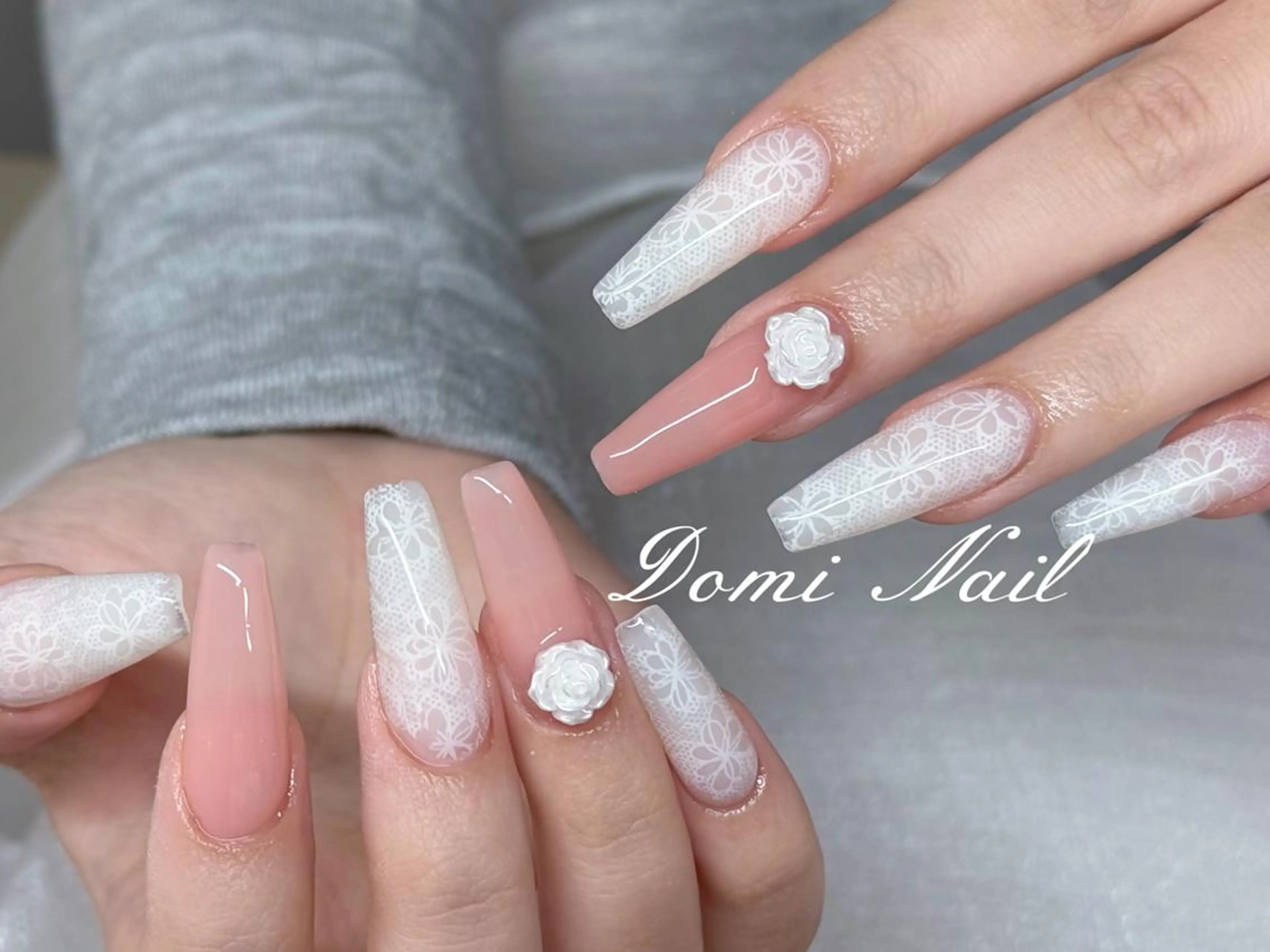 ネイル レース ネイルチップ ハンドネイル Domi Nail Salonのネイルデザイン