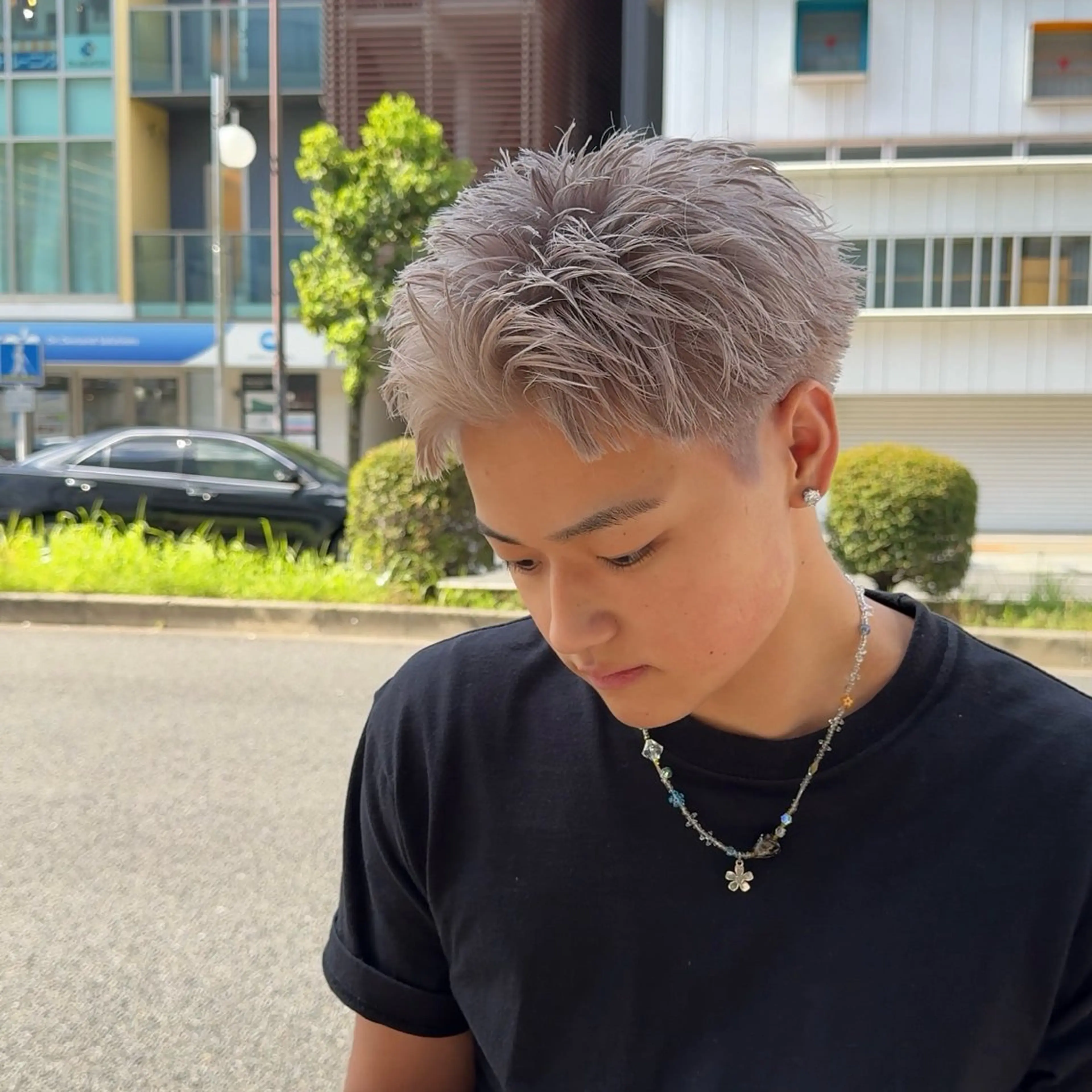 ショート カラー カット ヘアカラー 立川メンズ特化/ パーマ職人/氣田瞬介のヘアスタイル