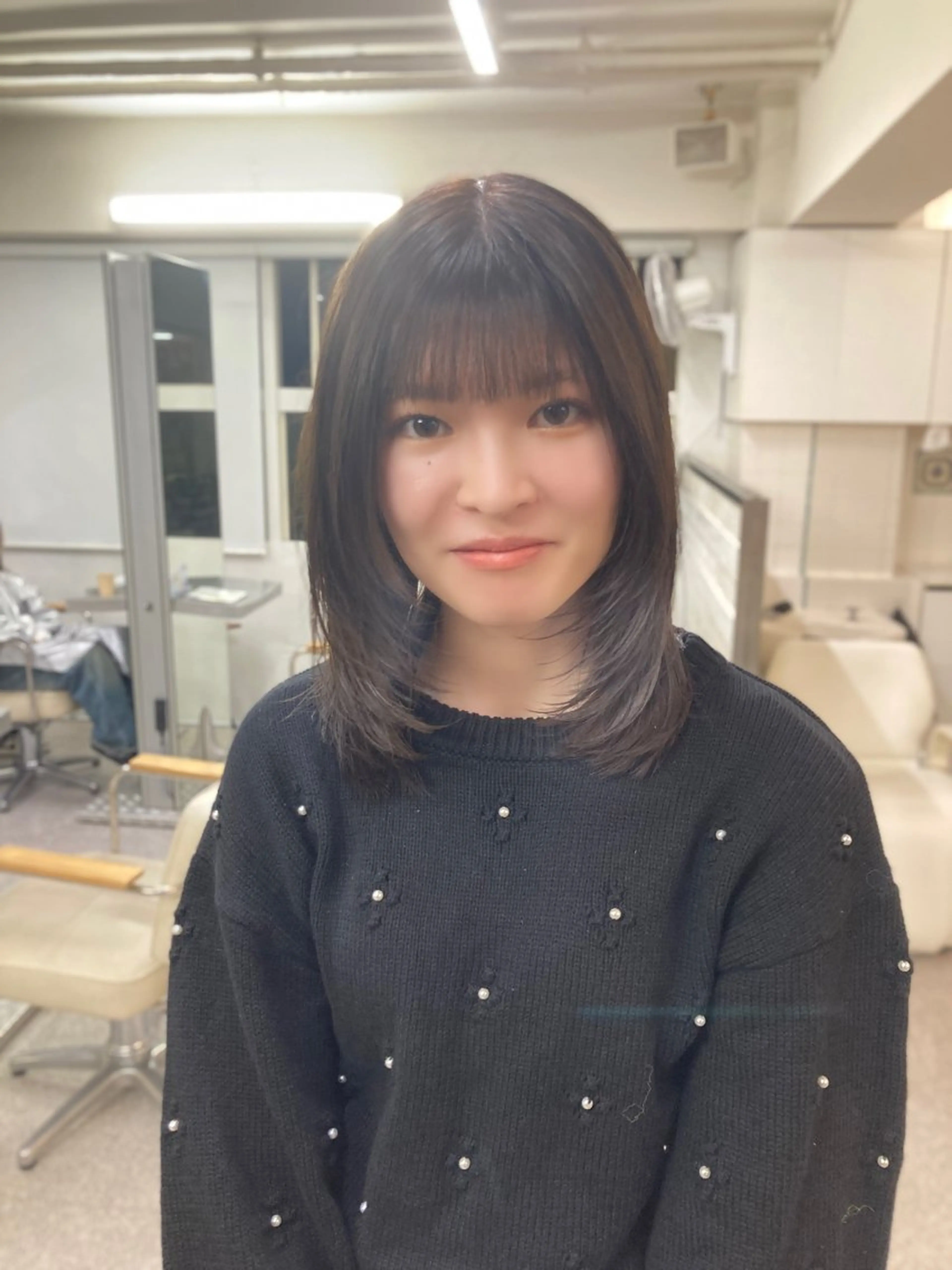 ミディアム カラー カット ヘアカラー トリートメント ウルフレイヤー エクステ/kokiのヘアスタイル