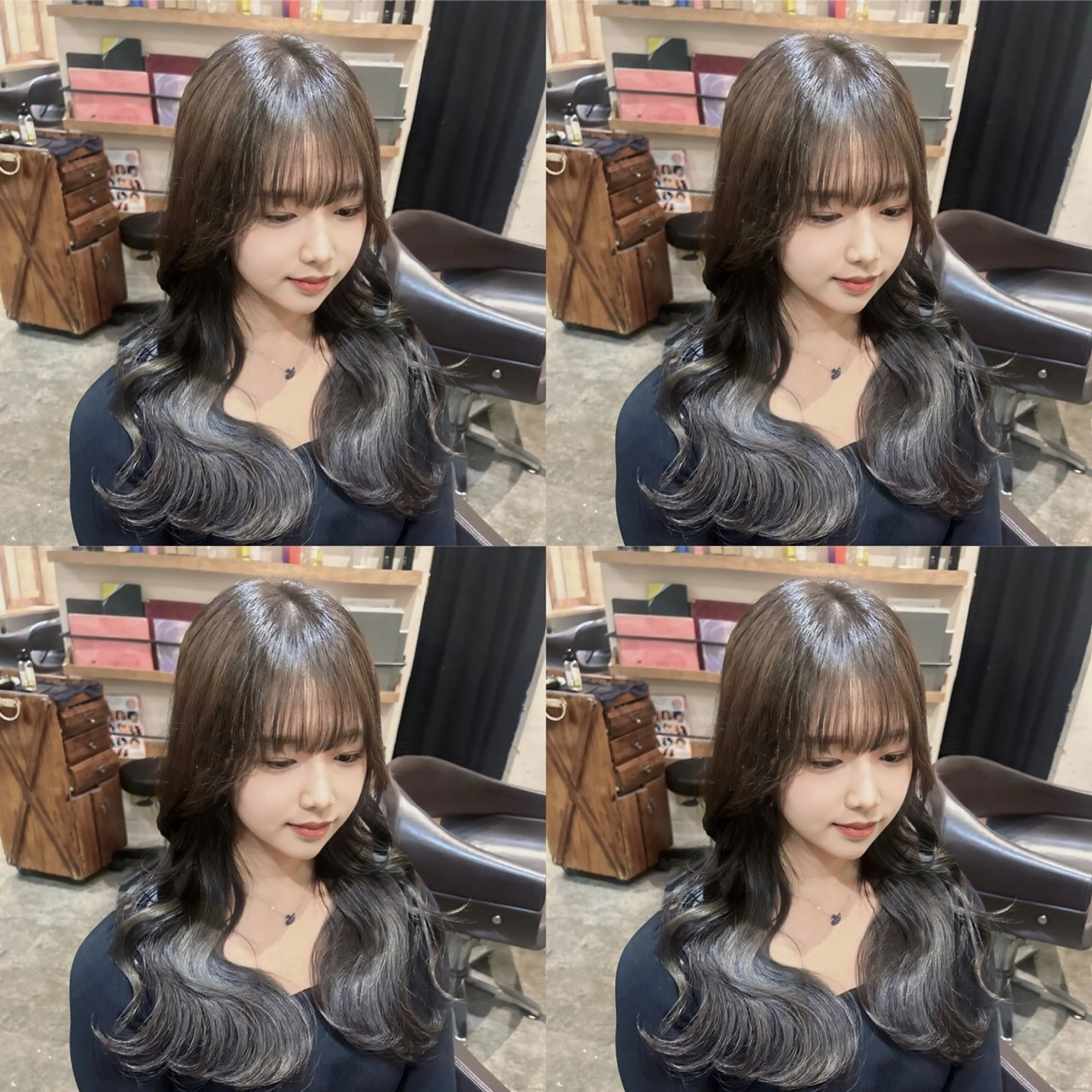 ロング カラー グレージュ オリーブグレージュ オリーブグレー 髪質改善 ヘアセット 店長✨髪質改善✖️ 透明感カラー／純大のヘアスタイル