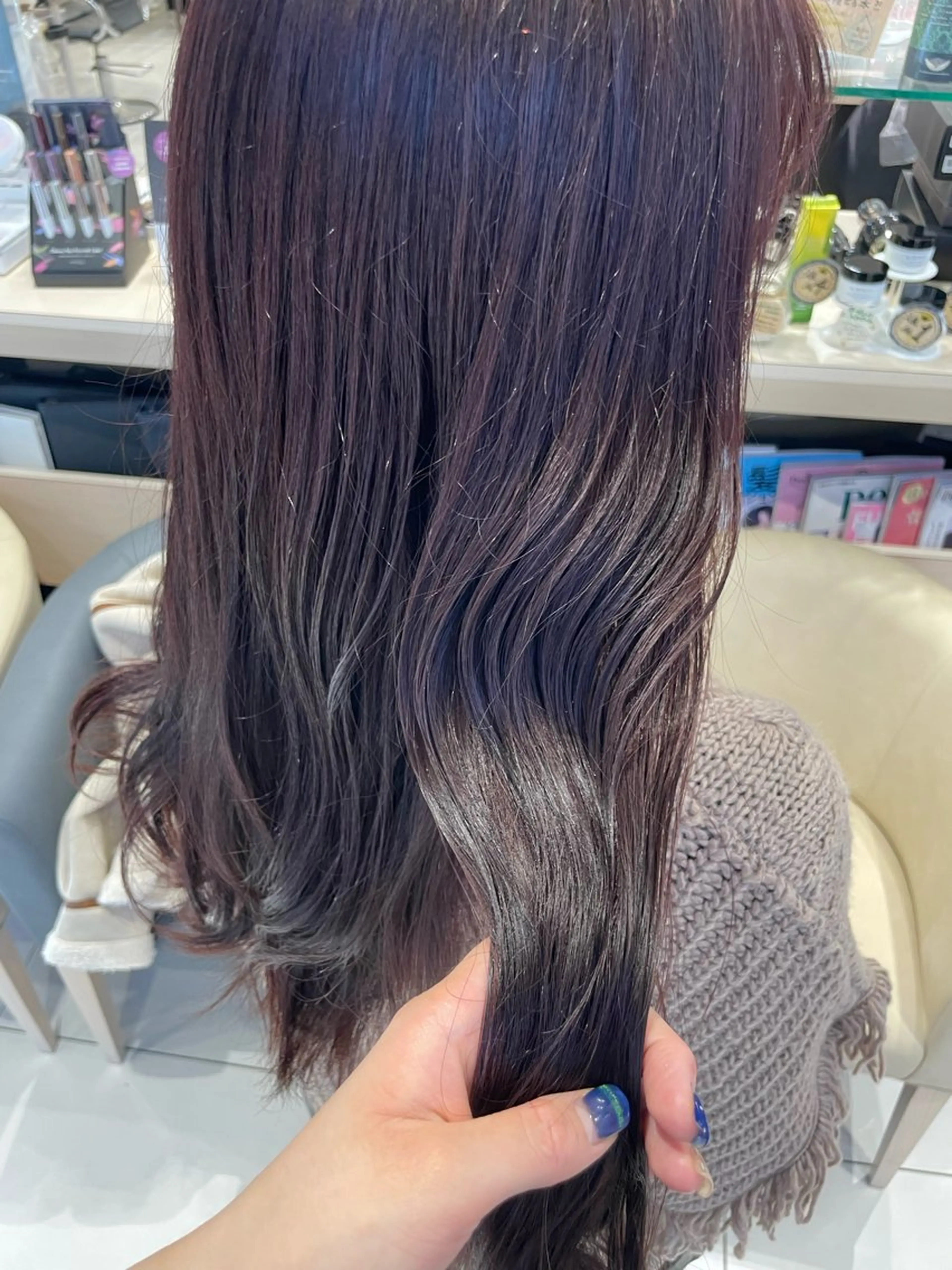 ロング カラー トリートメント クロスパーマ/うる艶 カラー/Kurumiのヘアスタイル