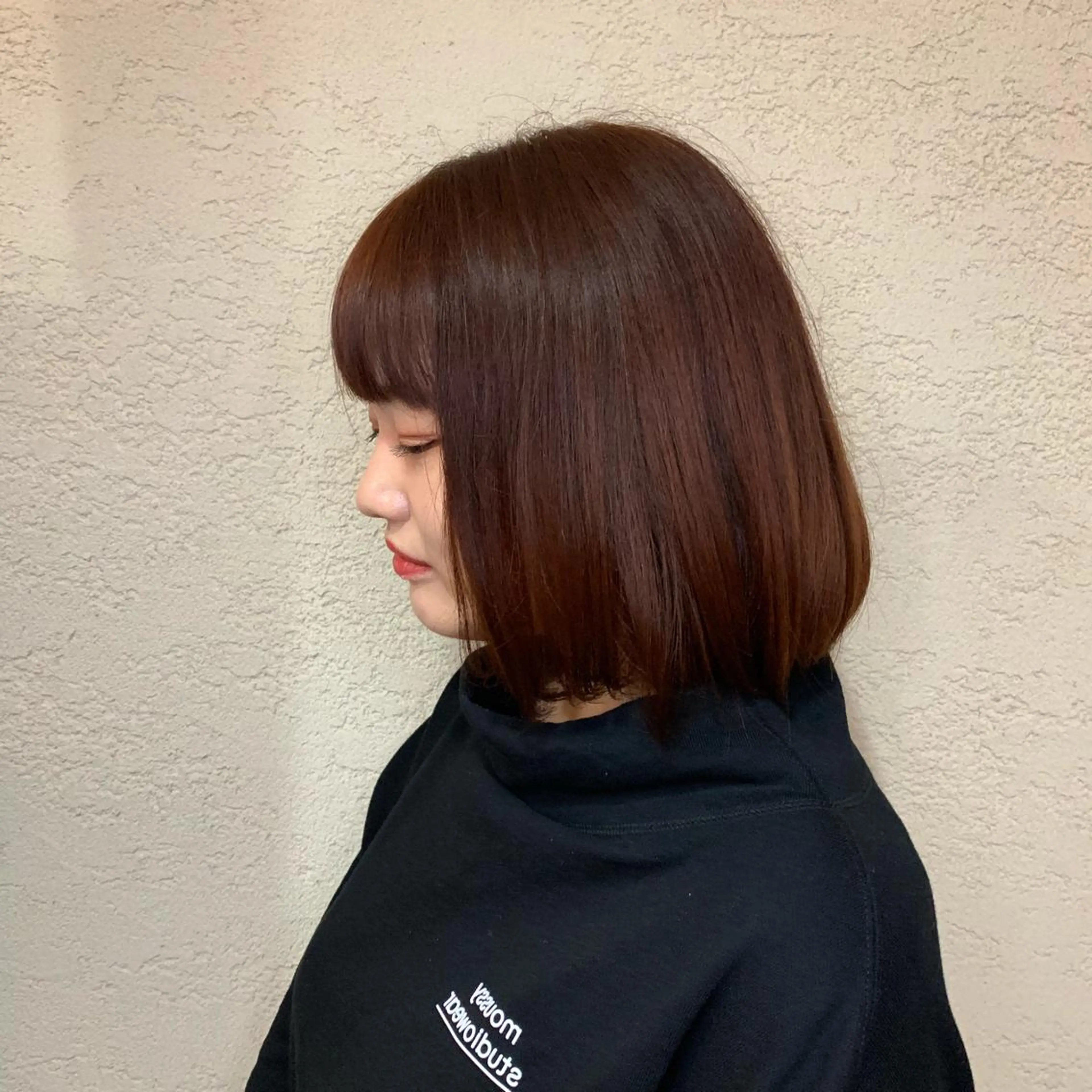 ショート カラー パーマ レッドカラー 韓国×巻ける髪質改善 💍maki💍のヘアスタイル