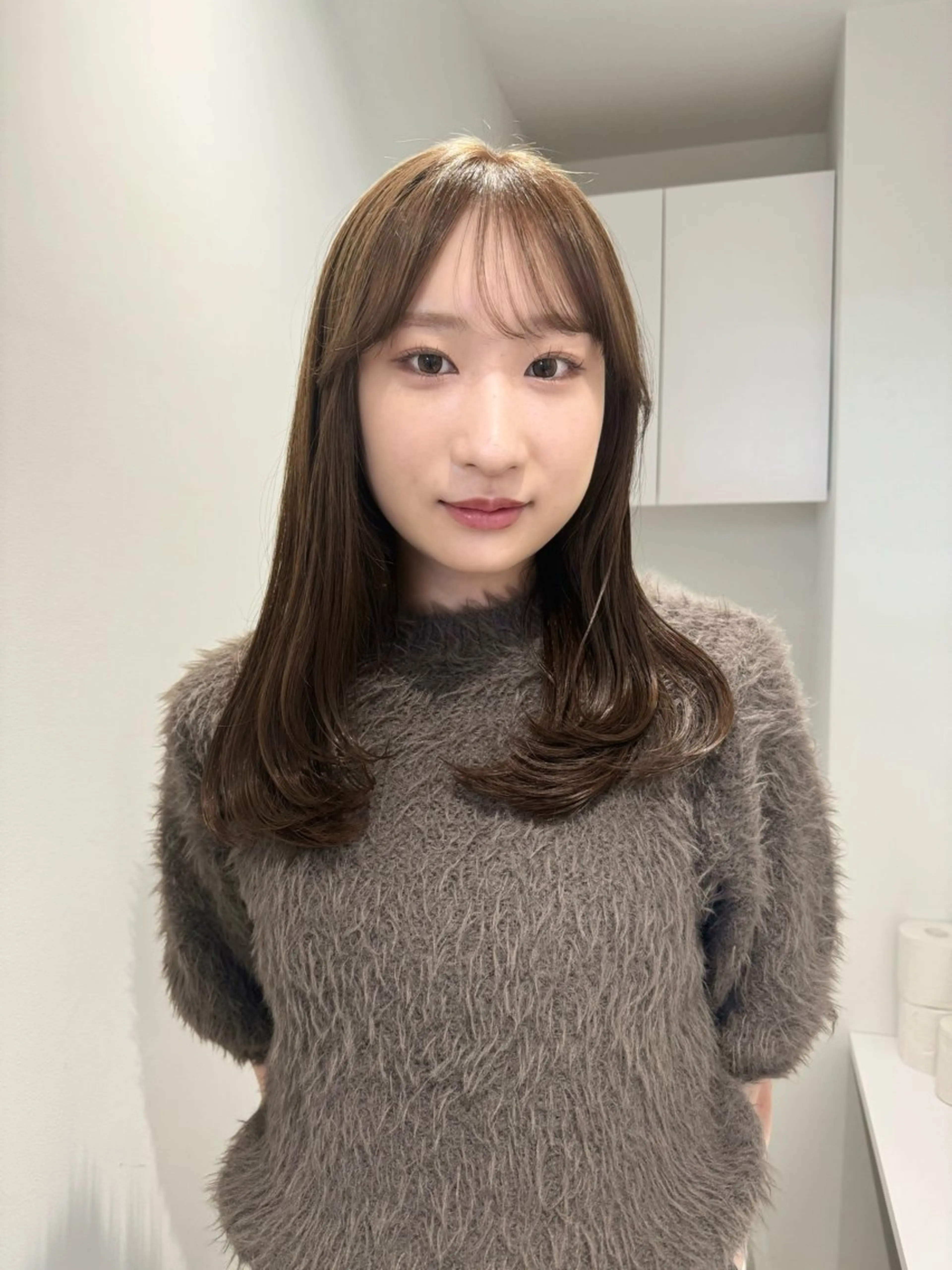 セミロング カラー カット ヘアカラー トリートメント ✨ブリーチ/顔周り レイヤー¦YUKA✨のヘアスタイル