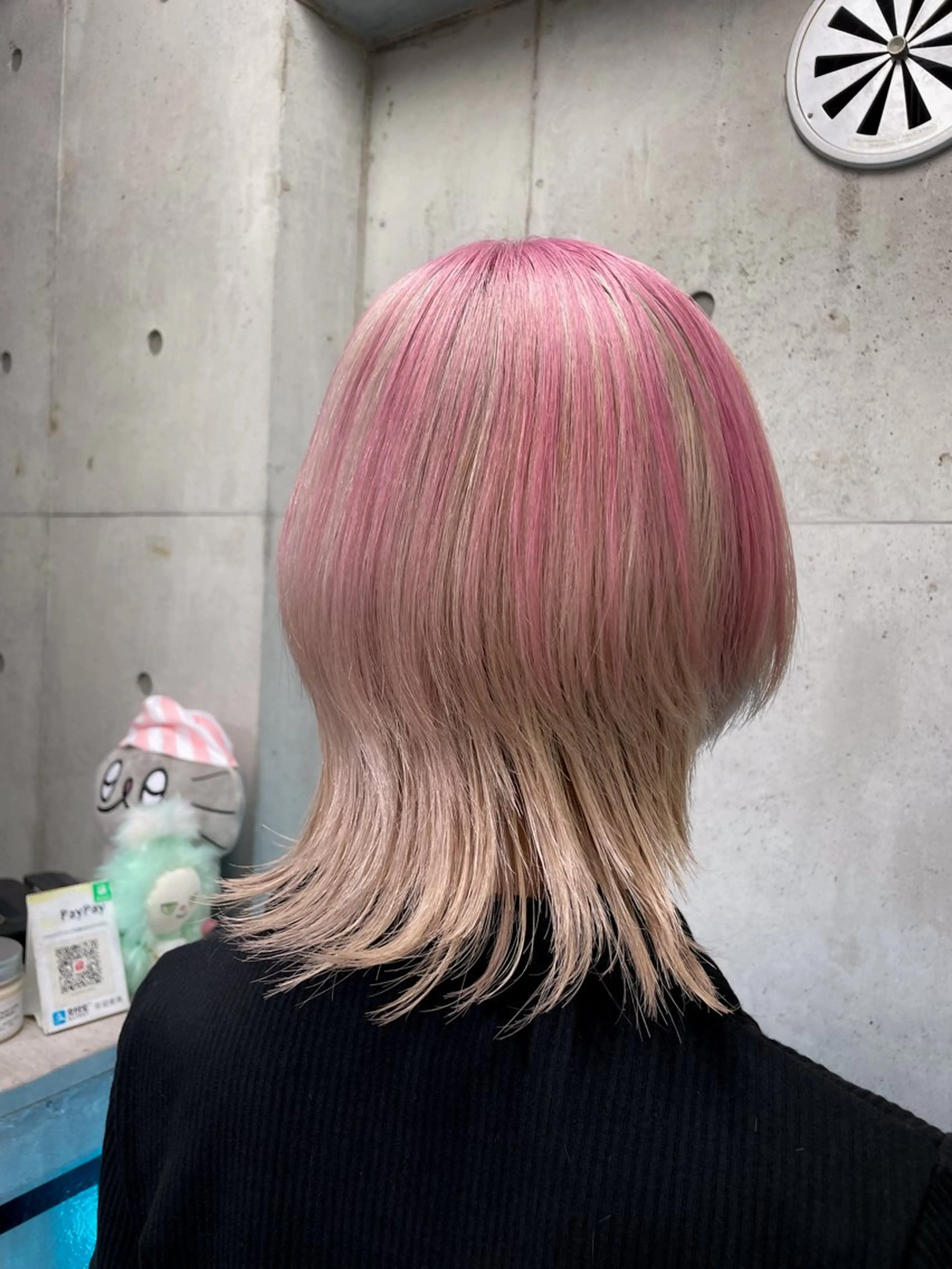 ミディアム ヘアカラー ハイトーン/ブリーチ /ウルフ⛓️MAKIのヘアスタイル