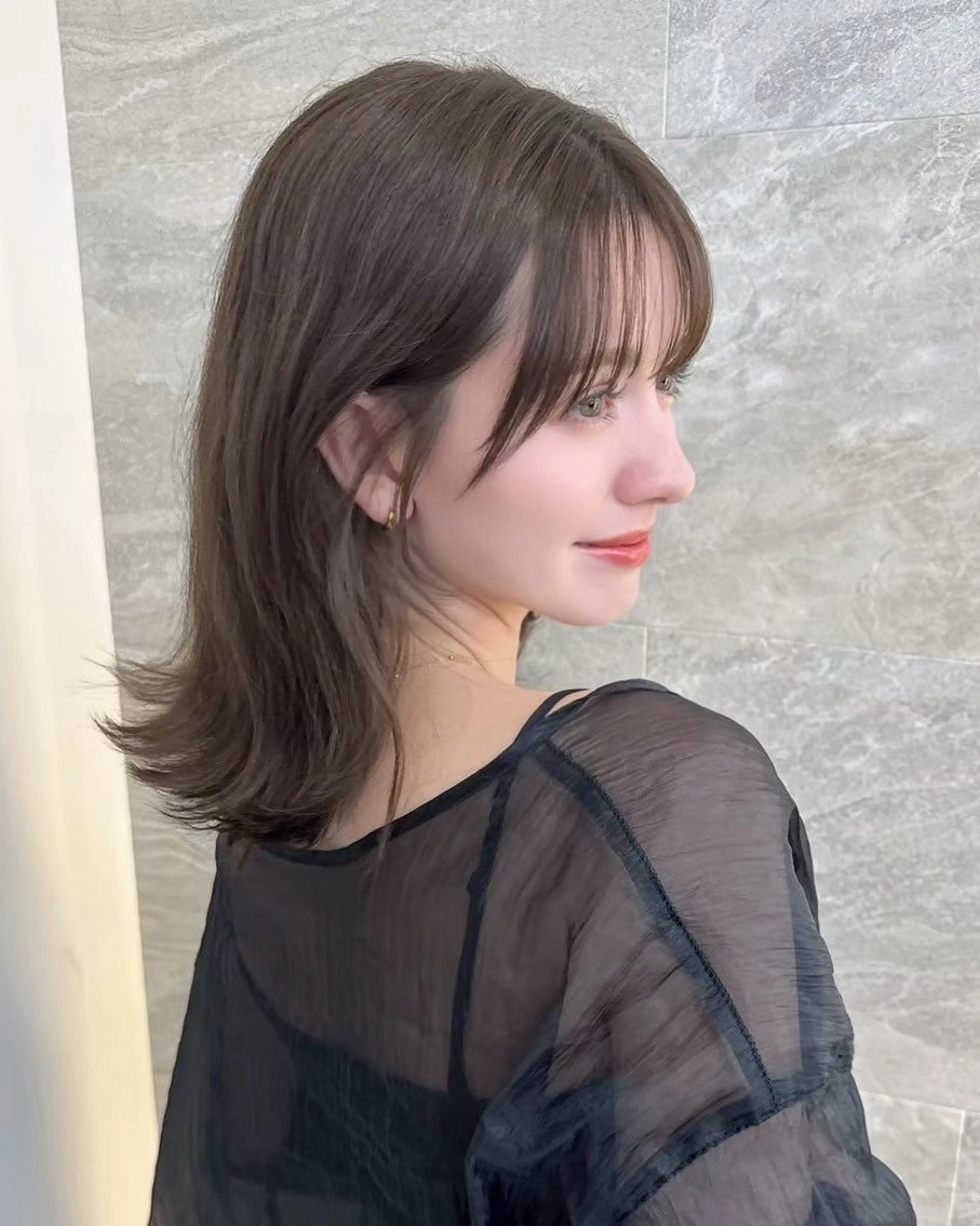 ミディアム 韓国風ヘア カット ヘアカラー トリートメント 韓国ヘア/美髪矯正/ Haruna🦋のヘアスタイル