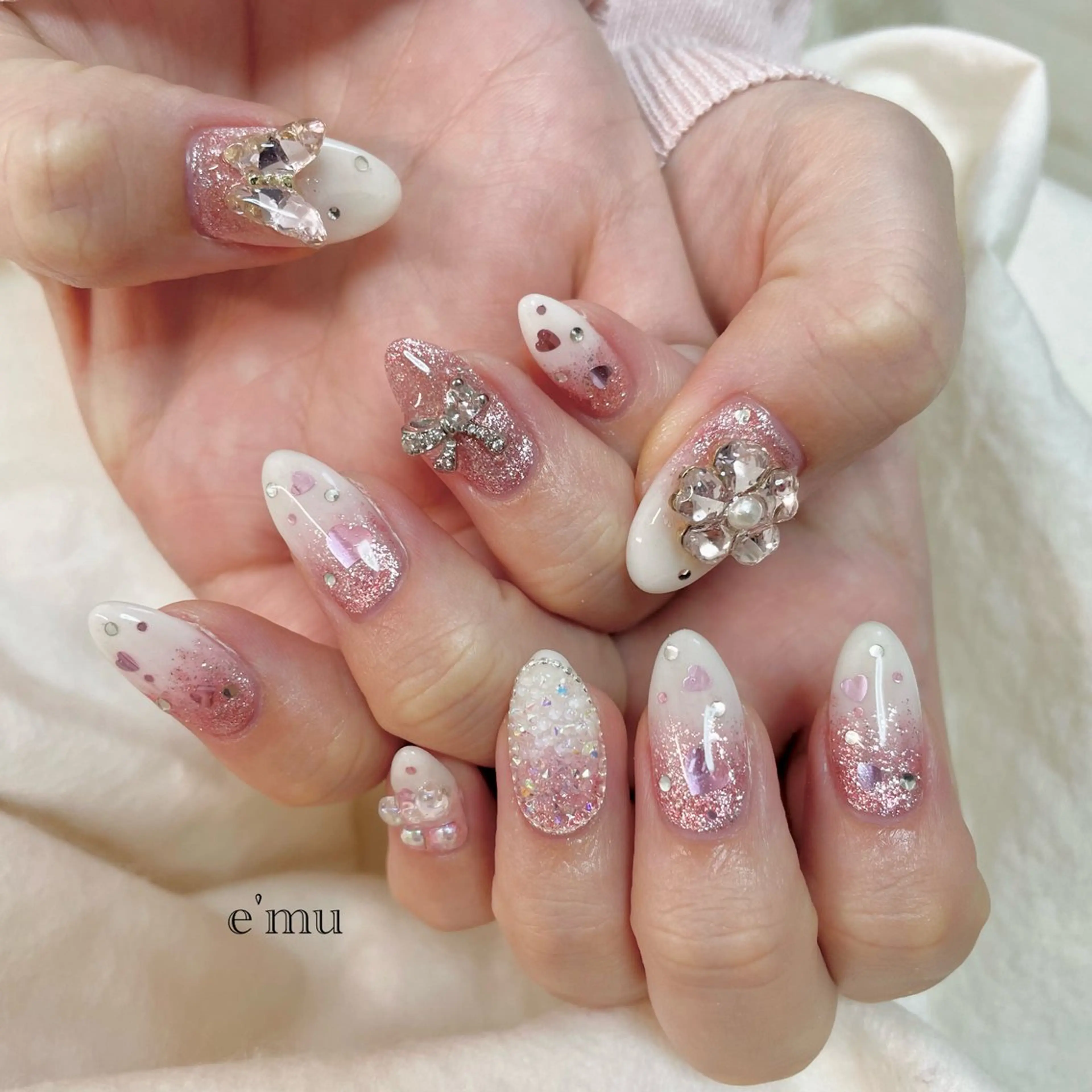 ネイル ピンク ハンドネイル nail salon e'mu💐のネイルデザイン