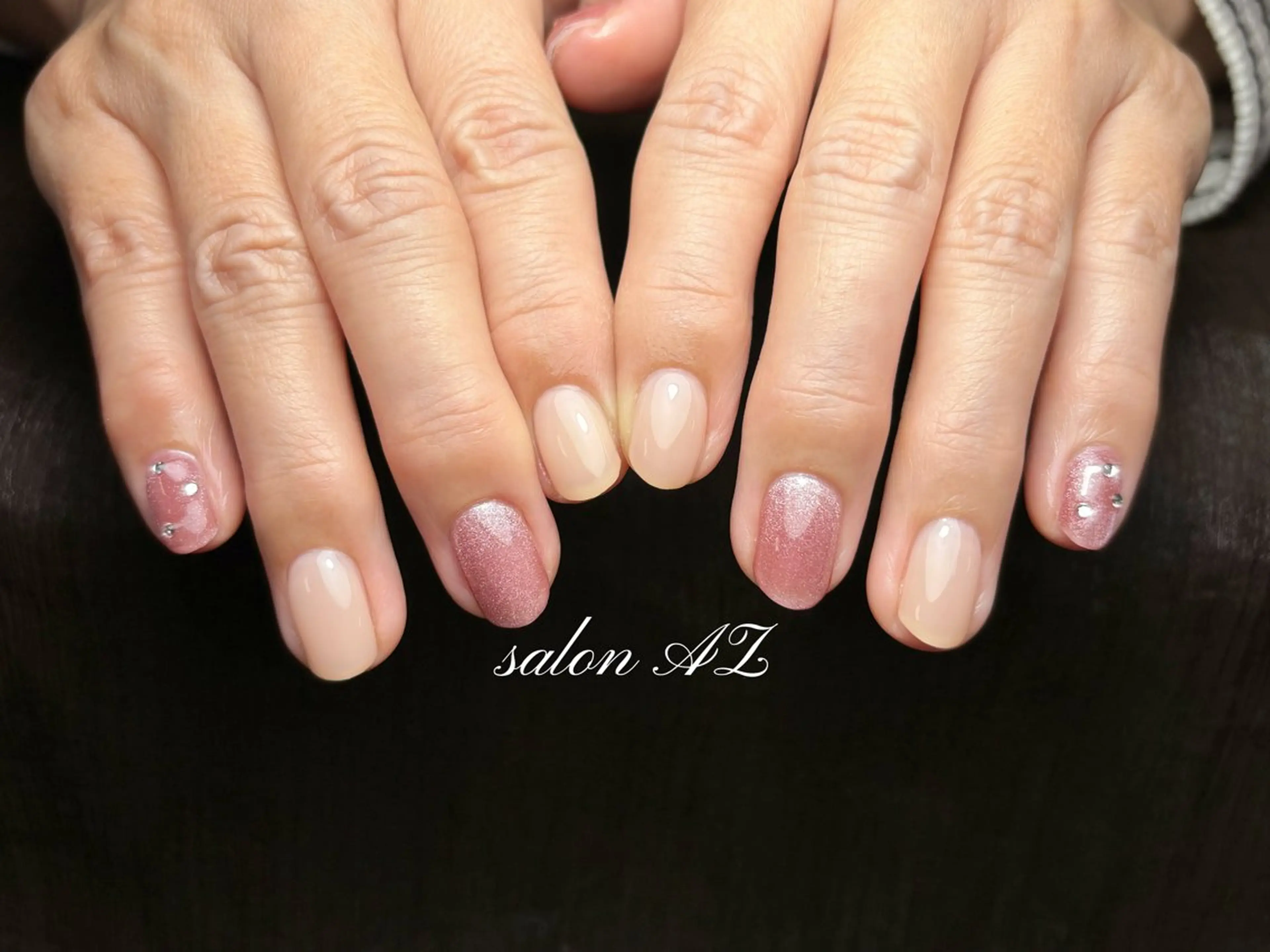 ネイル 長さ出し フットネイル フレンチネイル マグネットネイル ニュアンスネイル salon AZのネイルデザイン