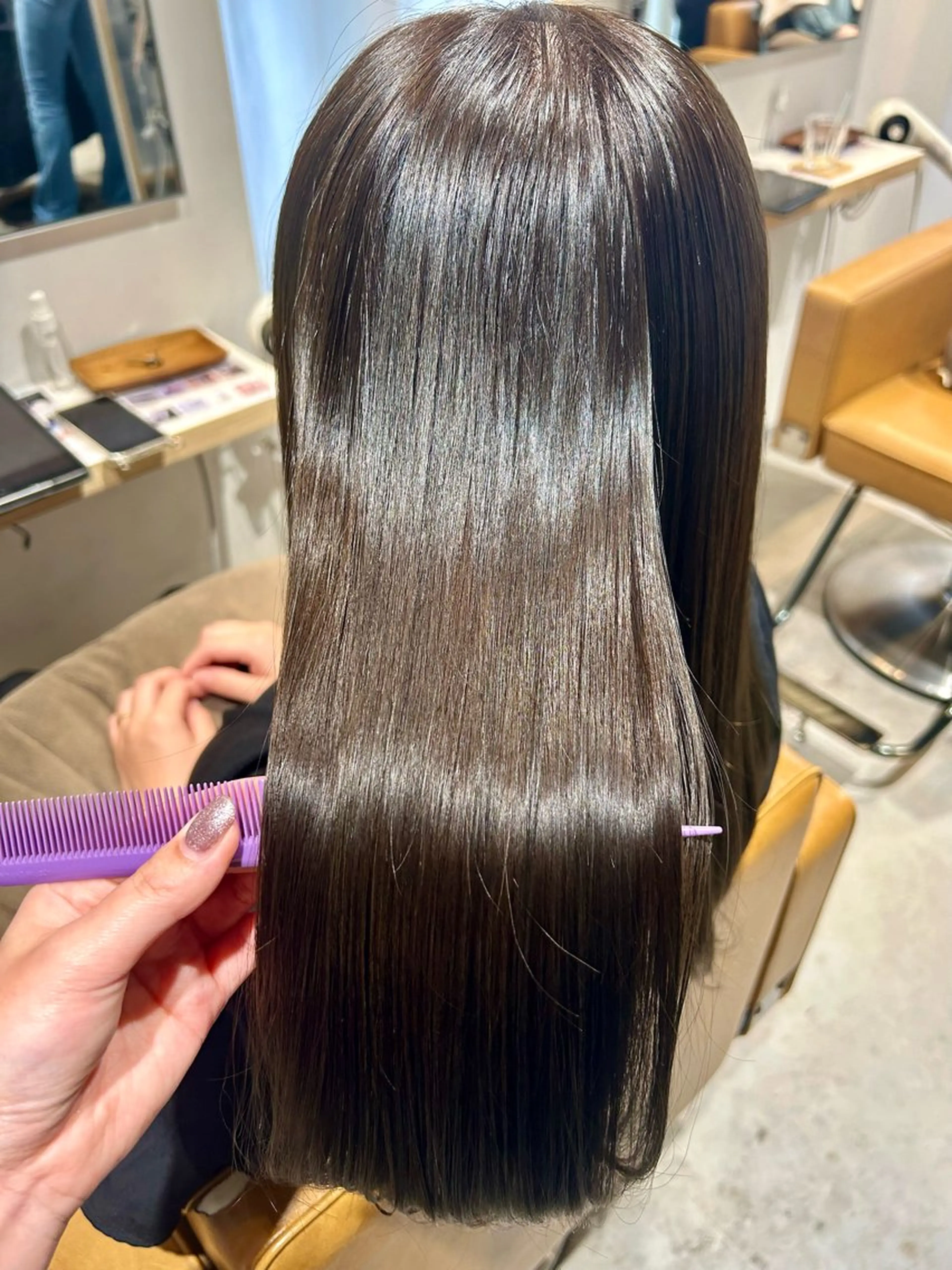 ロング ヘアカラー トリートメント 艶髪/韓国風🤍🖤 小林実央‎のヘアスタイル