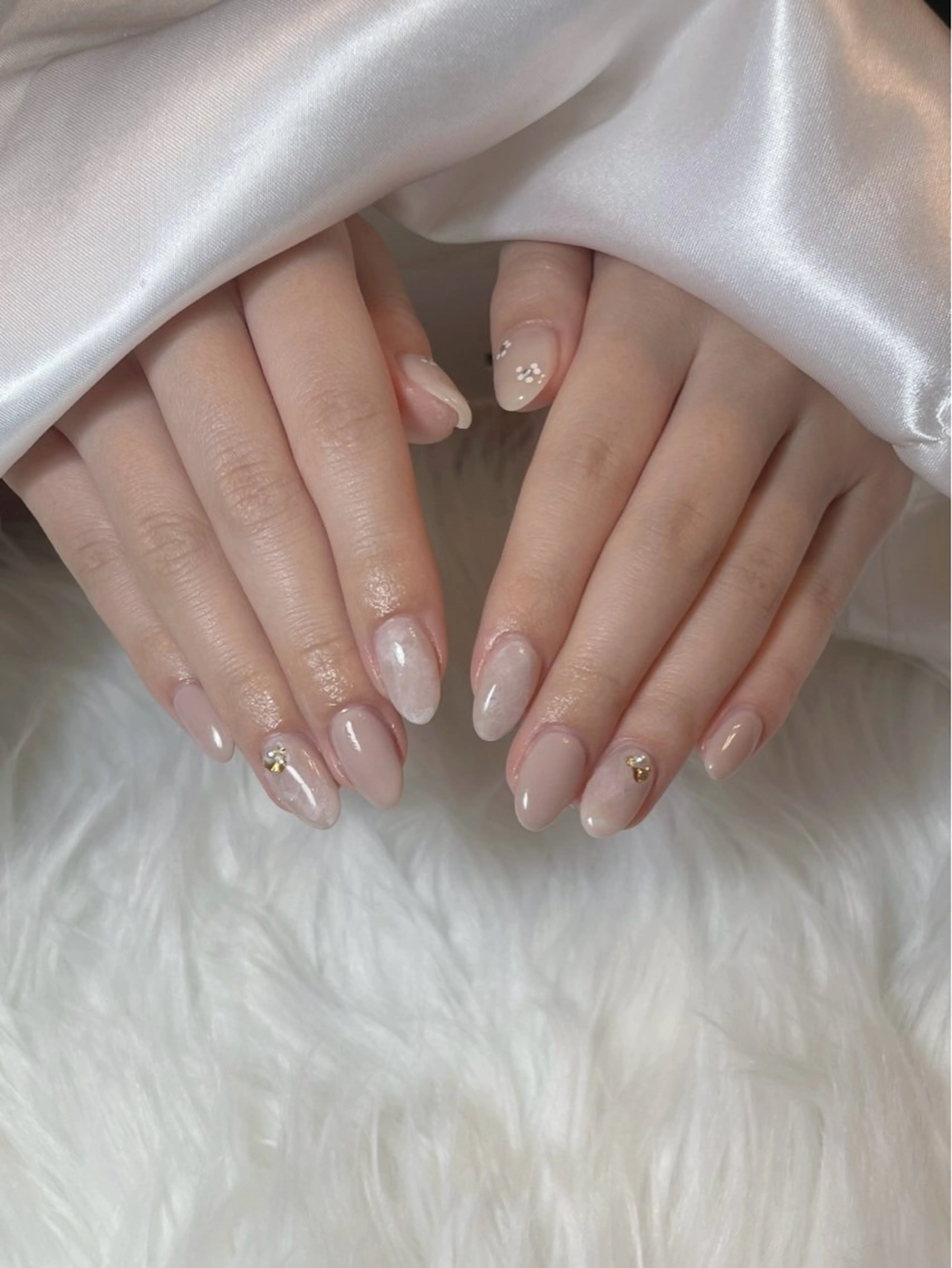 ネイル ブルー フレンチネイル キラキラネイル マグネットネイル シンプルネイル ハンドネイル timtam --sakiのネイルデザイン