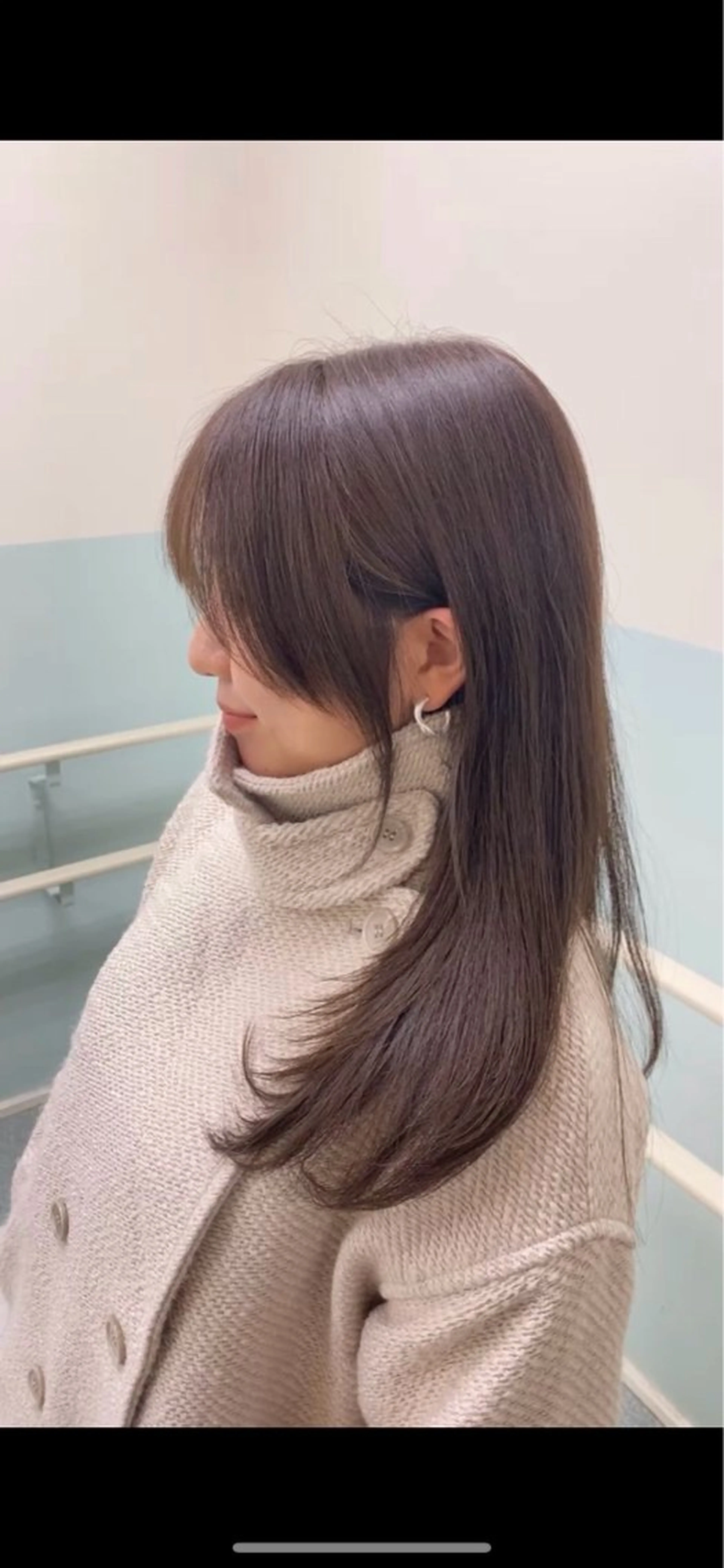 セミロング カラー 韓国風ヘア レイヤーカット 韓国🇰🇷レイヤー 似合わせ顔まわりのヘアスタイル