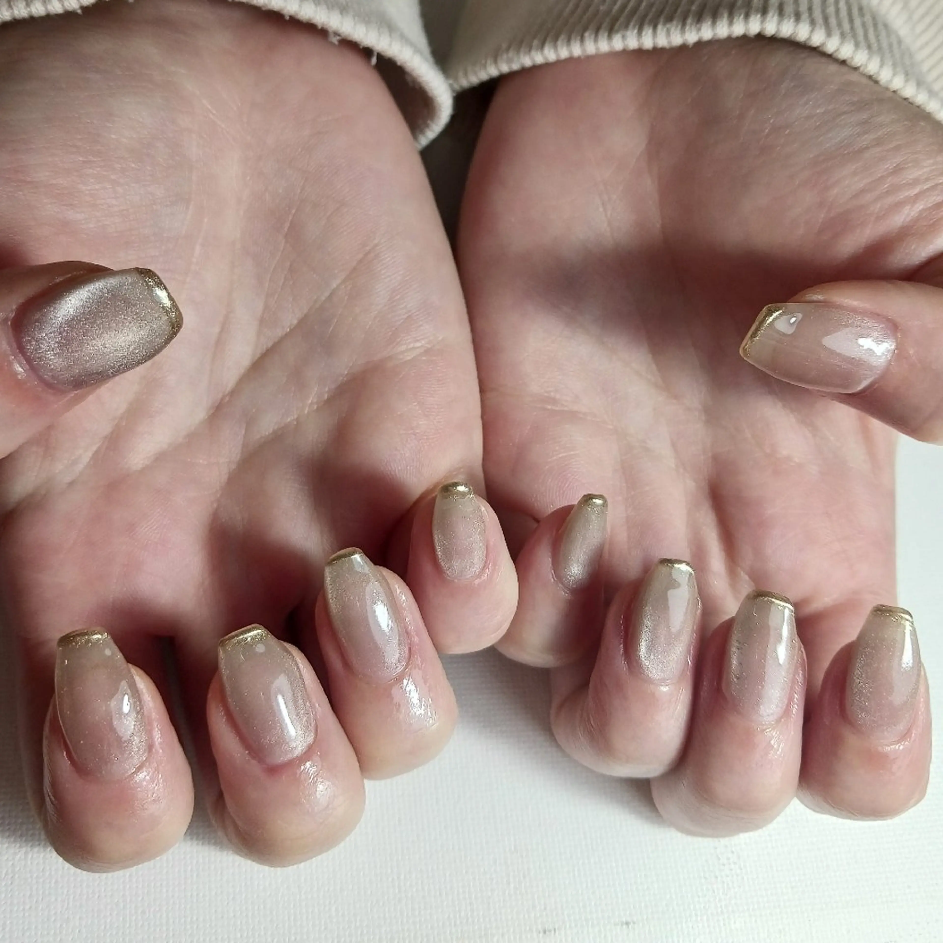 ネイル フレンチネイル ジェルネイル マグネットネイル ミラーネイル 持ち込み ハンドネイル owlnail /持込みデザイン専門のネイルデザイン