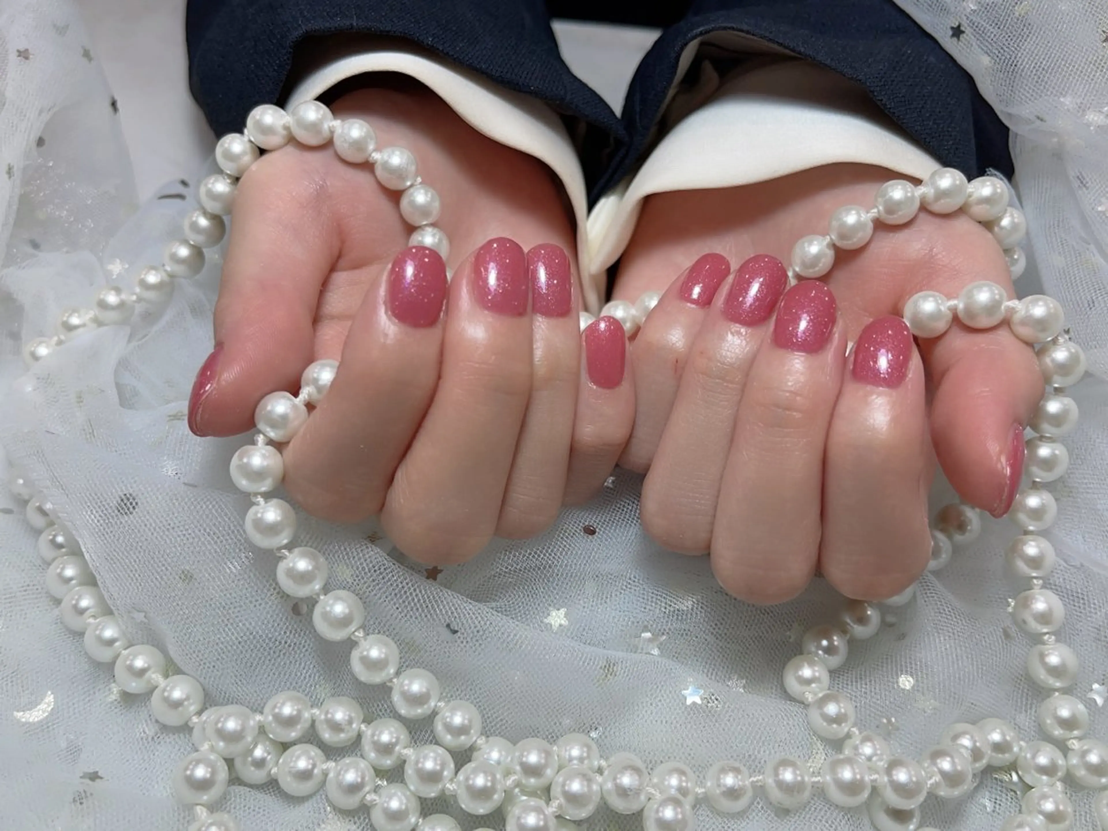 ネイル アートネイル フラッシュネイル フレンチネイル ガラスフレンチ グラデーション M2beauty Renaのネイルデザイン