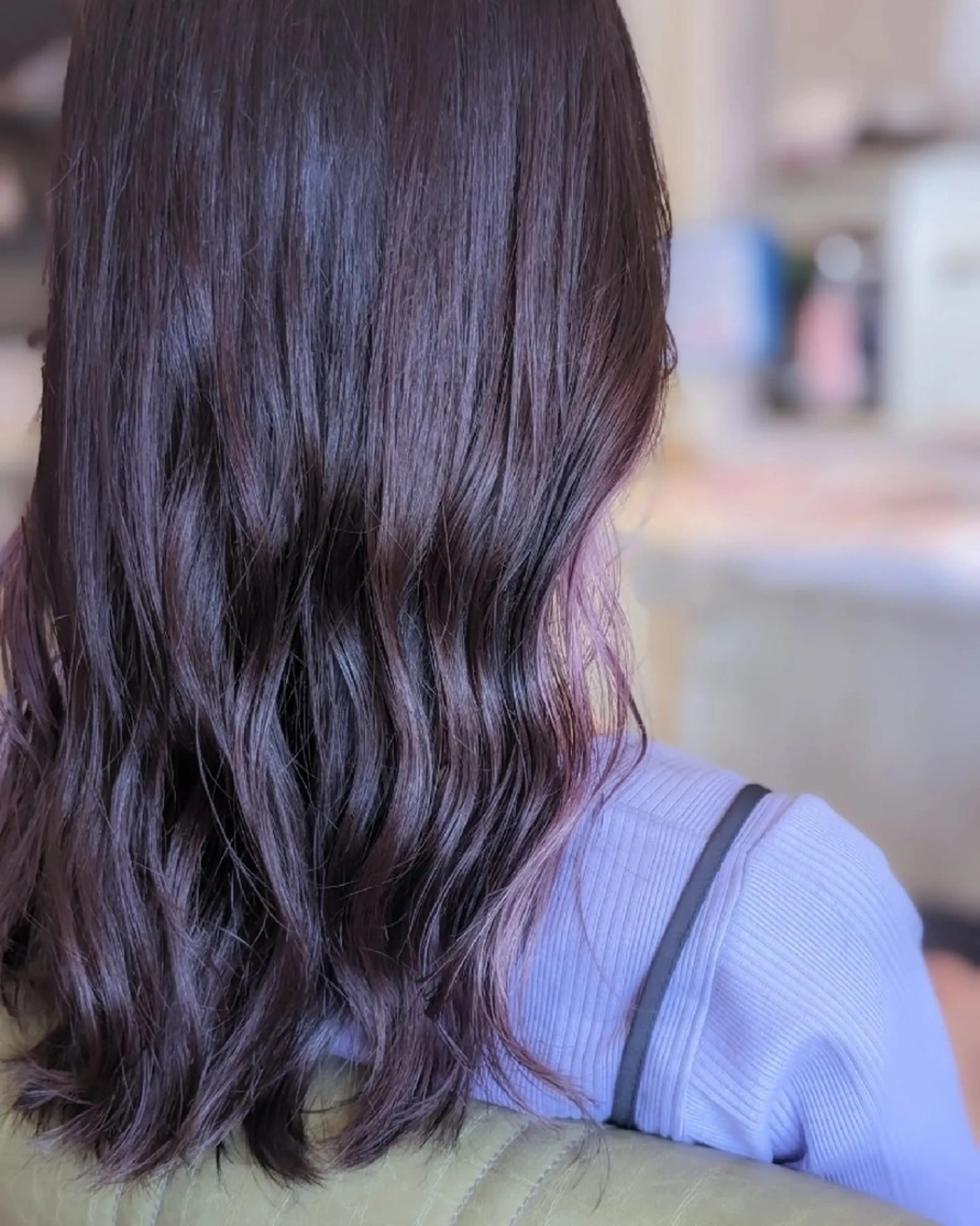 ロング カラー 加藤 彩のヘアスタイル