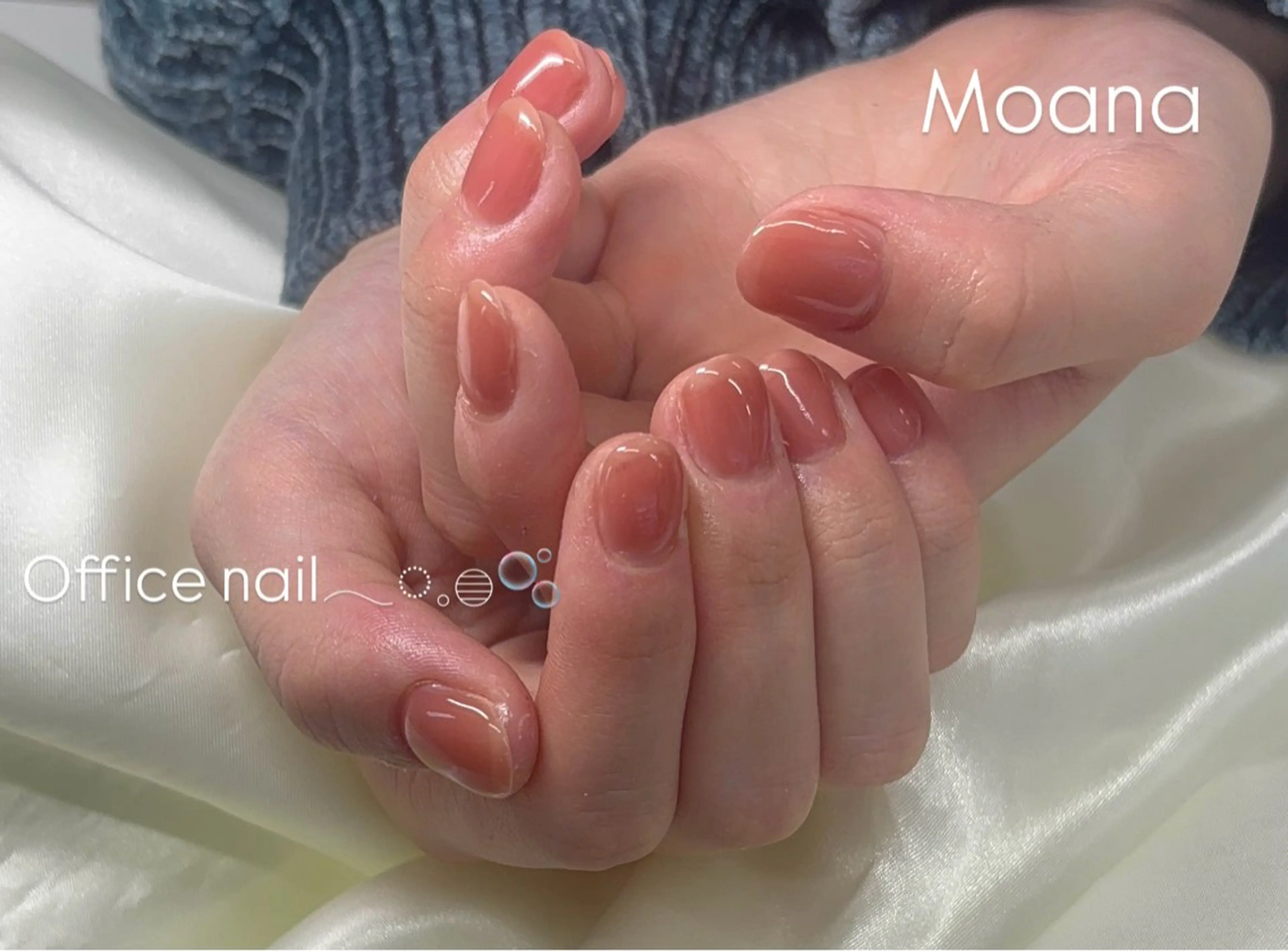 ネイル オフィスネイル ワンカラーネイル シンプルネイル Moana nail Hiyoriのネイルデザイン