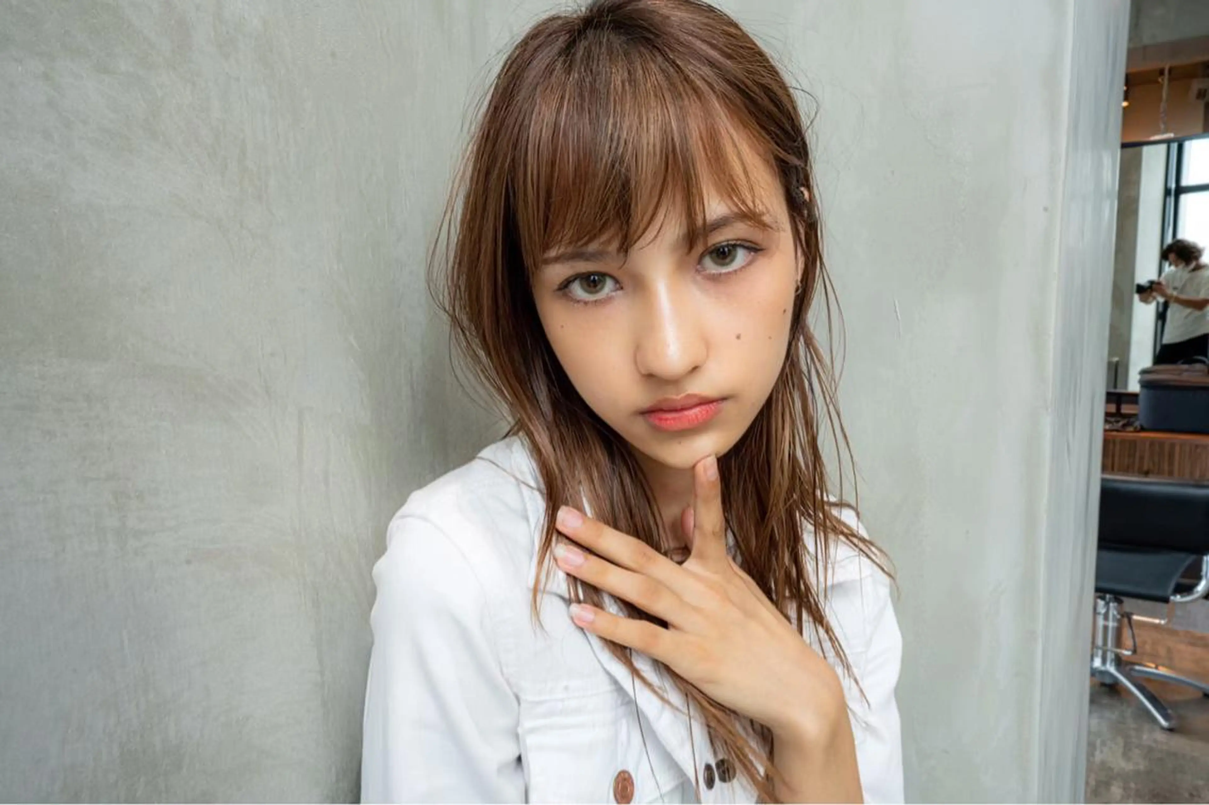 ロング カラー 10月限定モニター 髪質改善美髪矯正のヘアスタイル