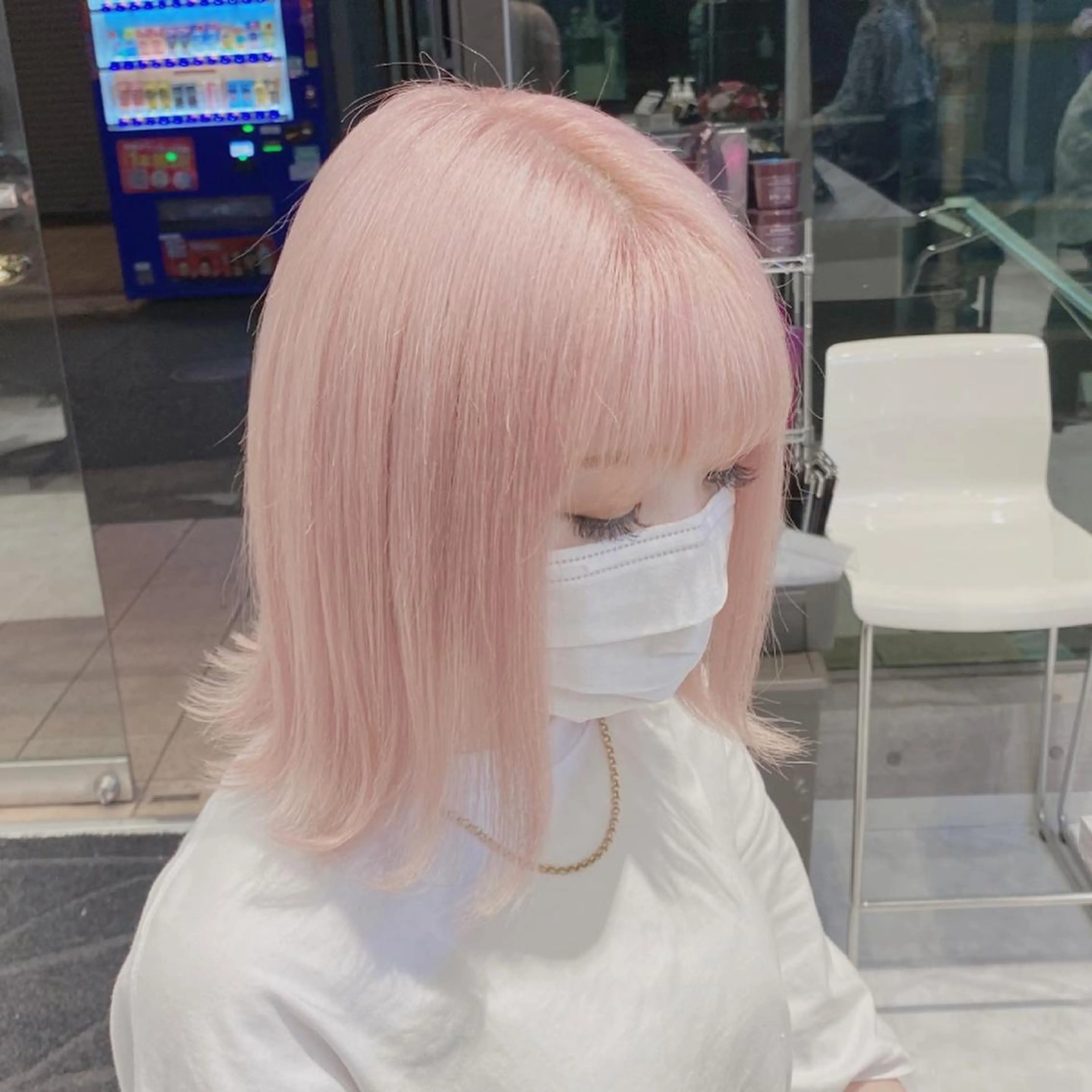 ミディアム カラー ヘアアレンジ メンズ キッズ マツエク・マツパ ハイトーン美容師 MASATOのヘアスタイル