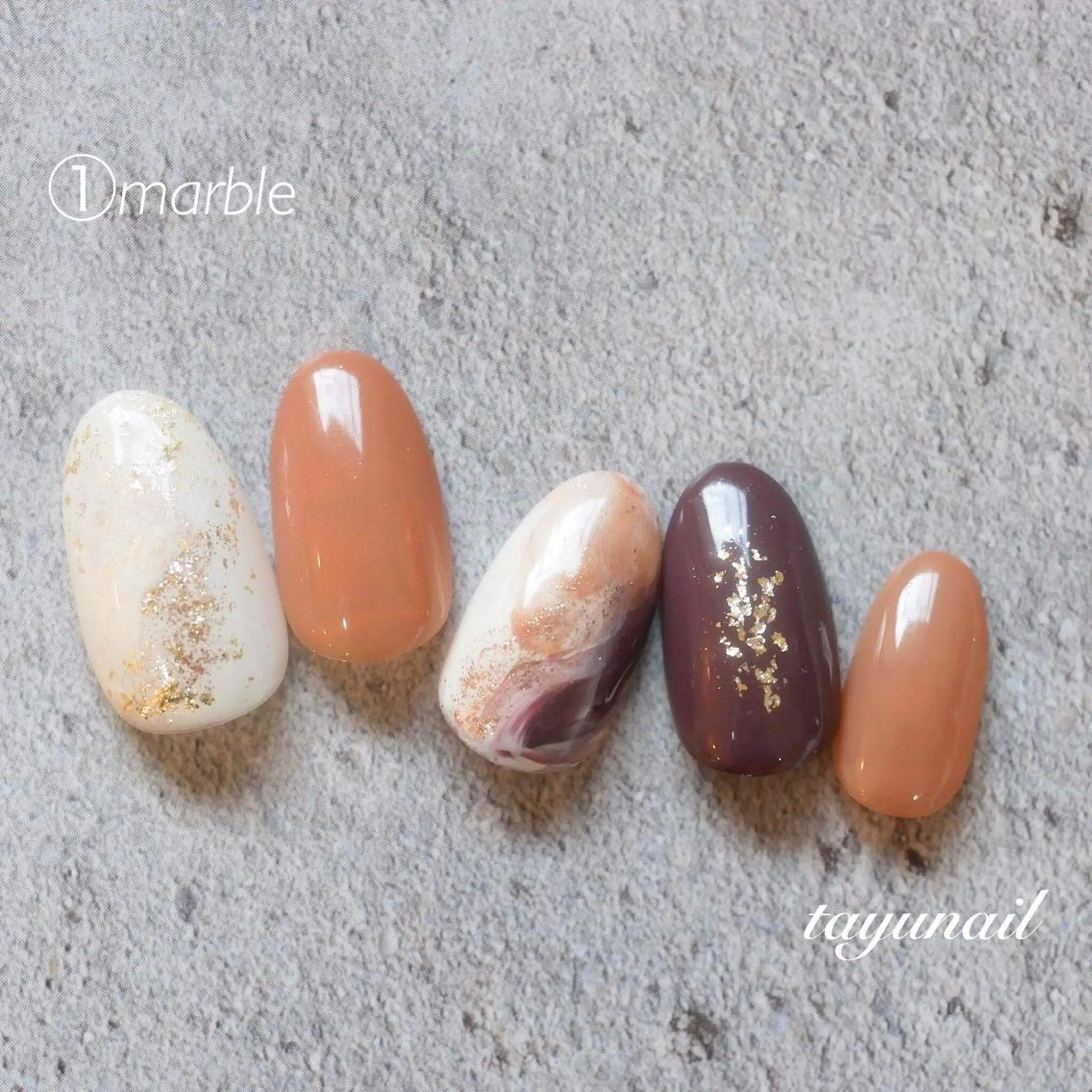 ネイル アートネイル ブルー ジェルネイル 大理石ネイル(マーブル) ワンカラーネイル ネイルサロン 【たゆnail】のネイルデザイン