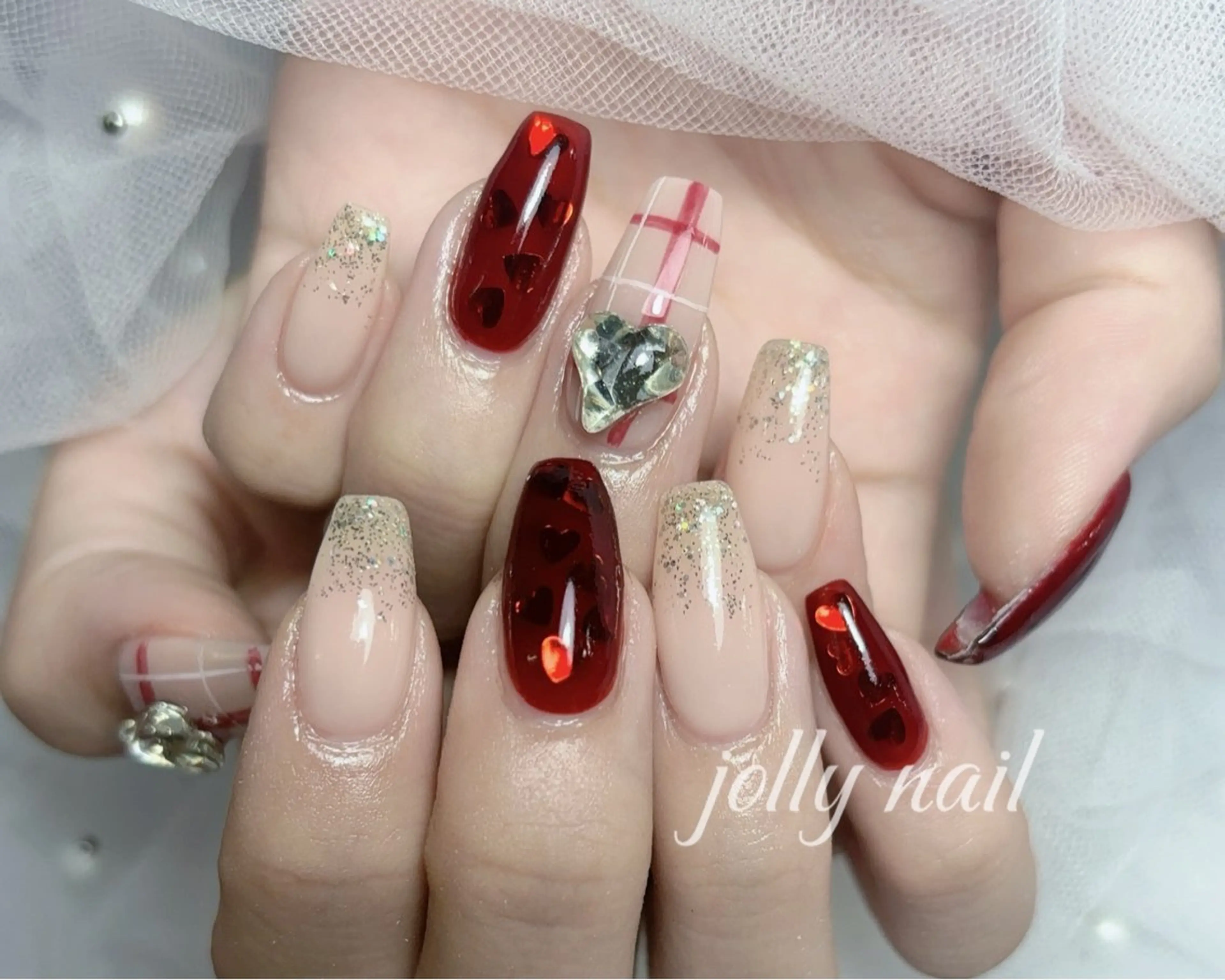 ネイル ハンドネイル Meri💅ジェル& チップ長さだし専門のネイルデザイン