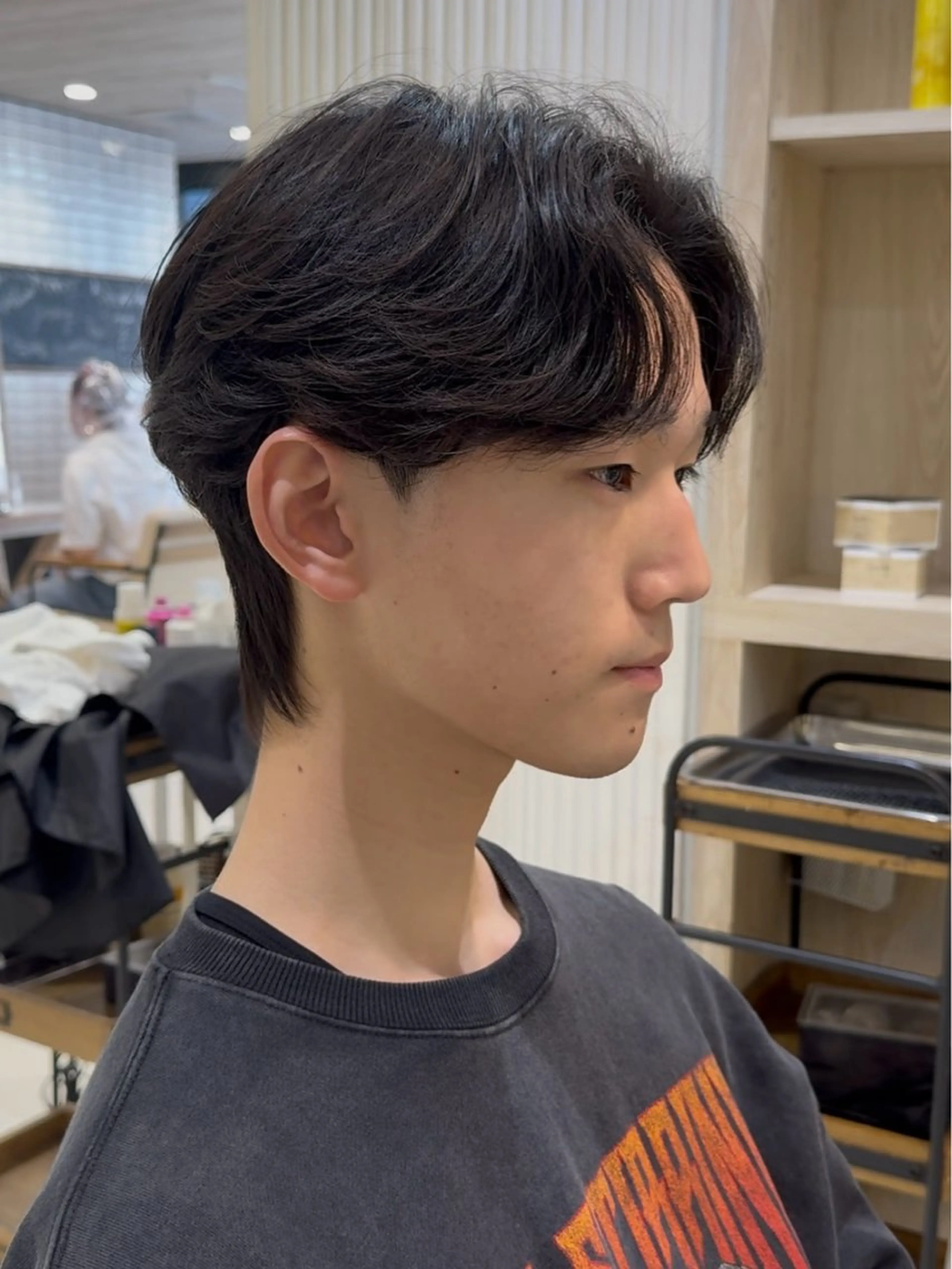 ショート パーマ メンズ フェザー/ニュアンス パーマ/ryutoのヘアスタイル