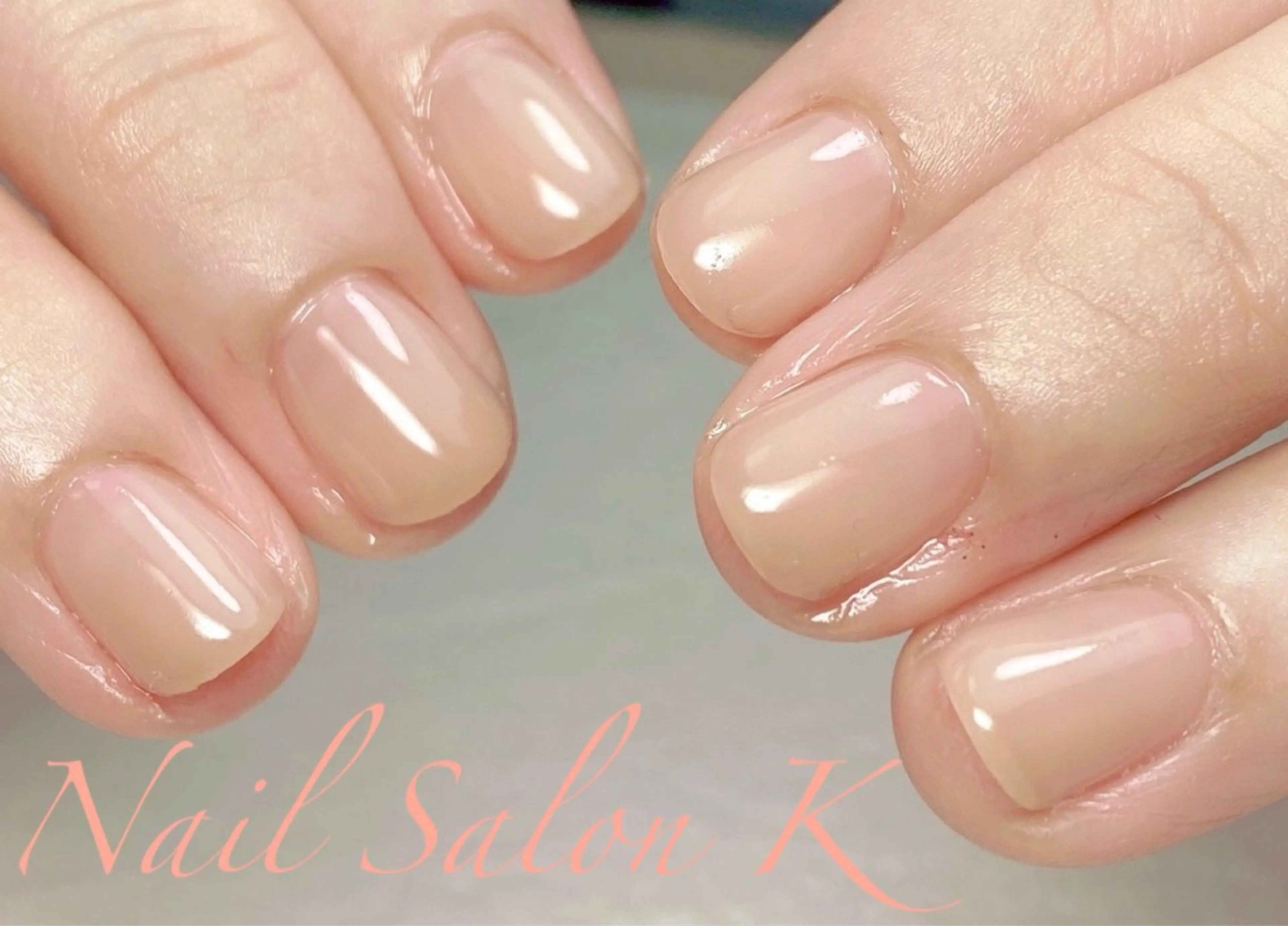 ネイル オフィスネイル ワンカラーネイル ショートネイル シンプルネイル ハンドネイル Nail Salon K 🧸美爪育成のネイルデザイン
