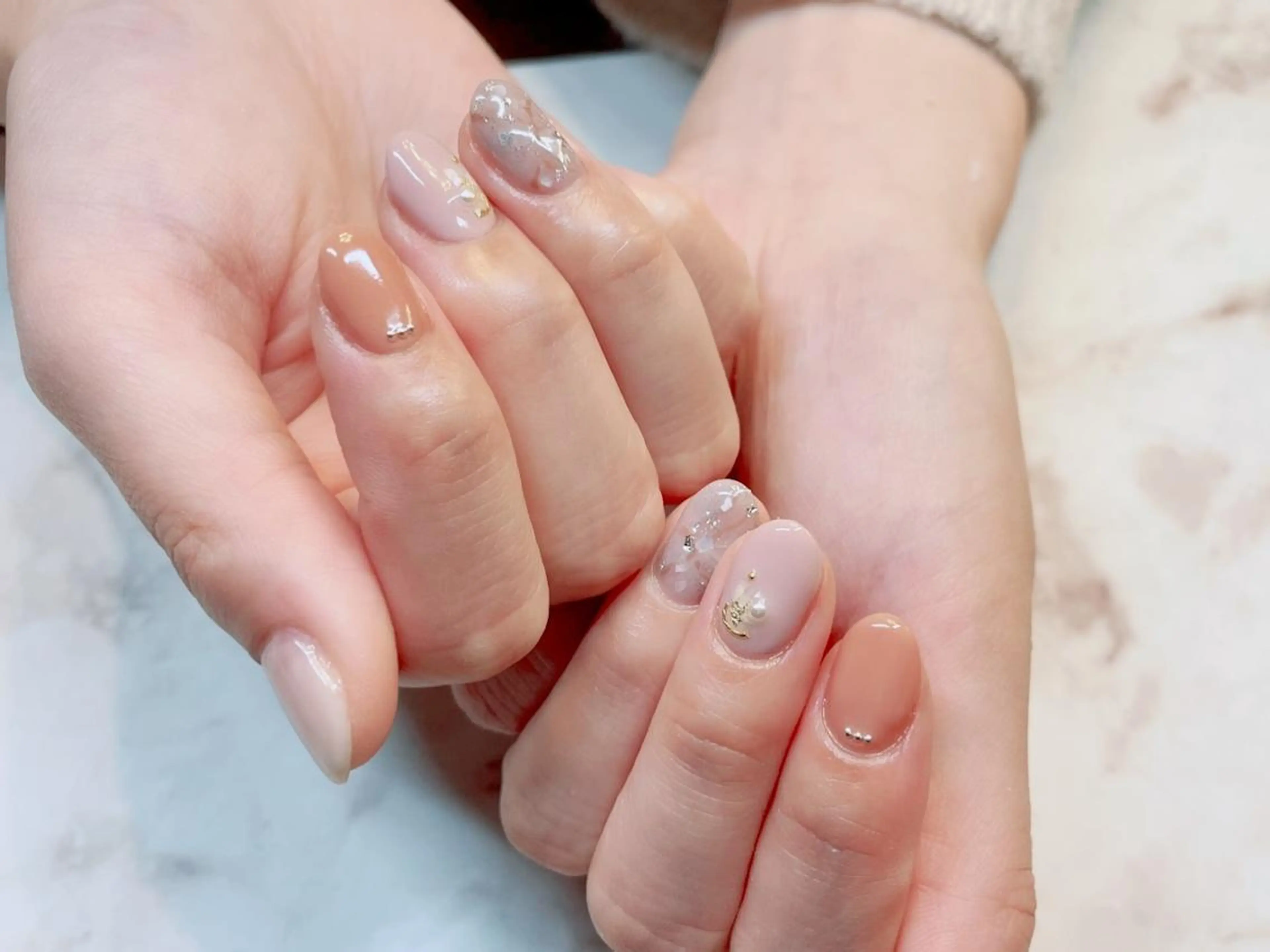 ネイル アートネイル ジェルネイル ニュアンスネイル パラジェル Nailist Honamiのネイルデザイン