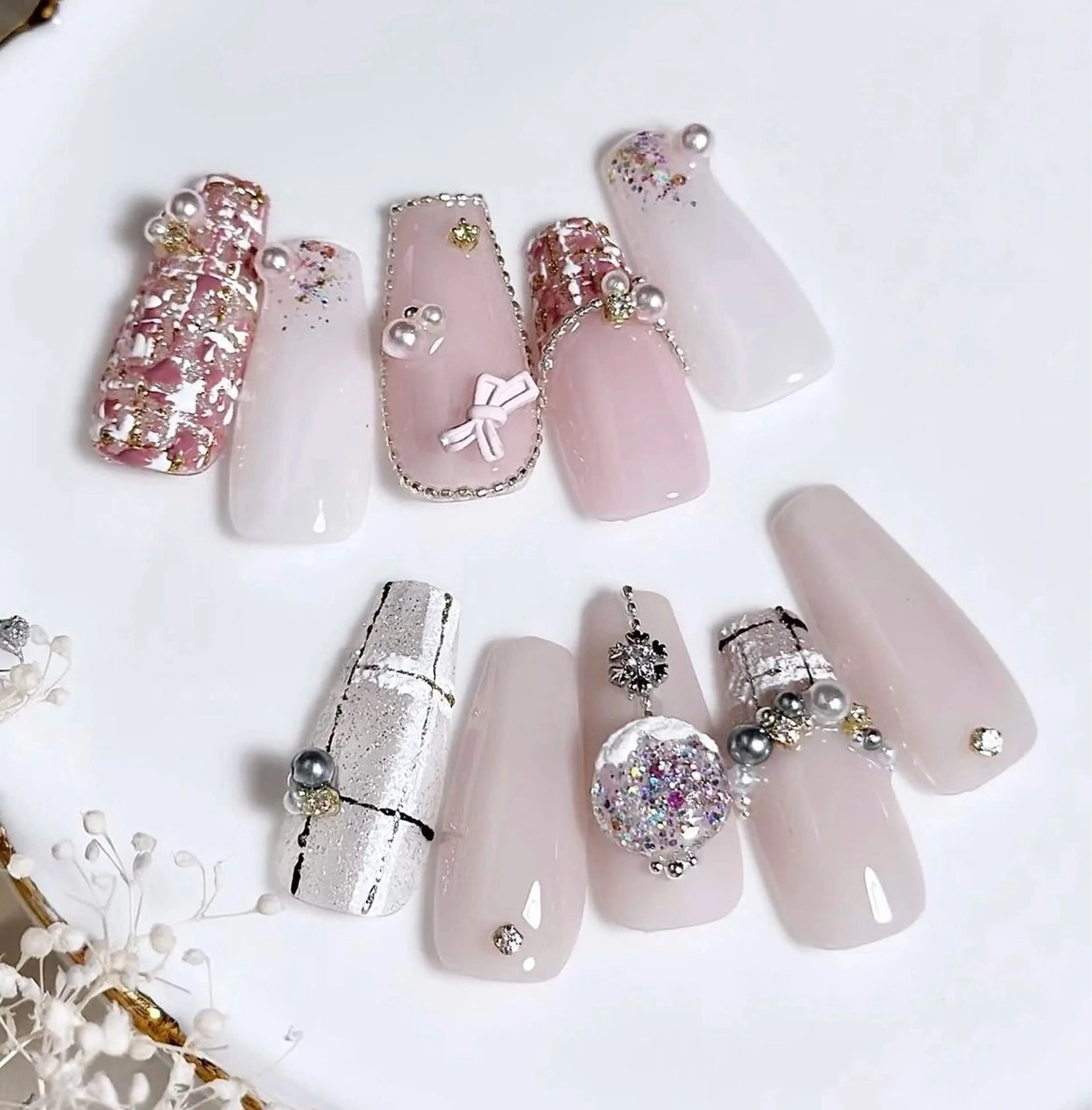 ネイル アートネイル チークネイル 長さ出し フレンチネイル ジェルネイル YK Beauty Salonのマツエク・マツパデザイン