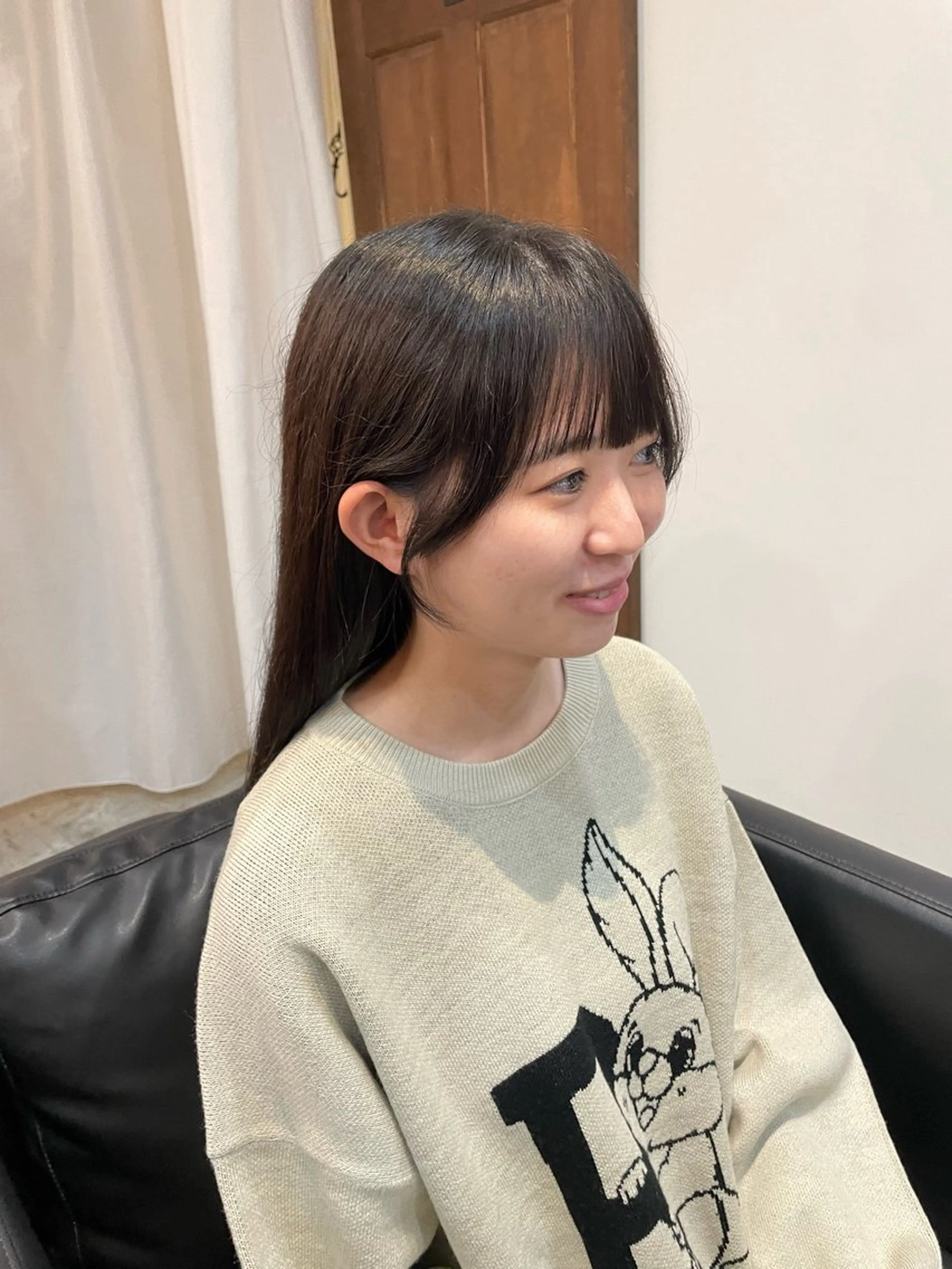 セミロング 顔周りカット サイドバング 顔周りカット 🎀サヤカ🎀のヘアスタイル